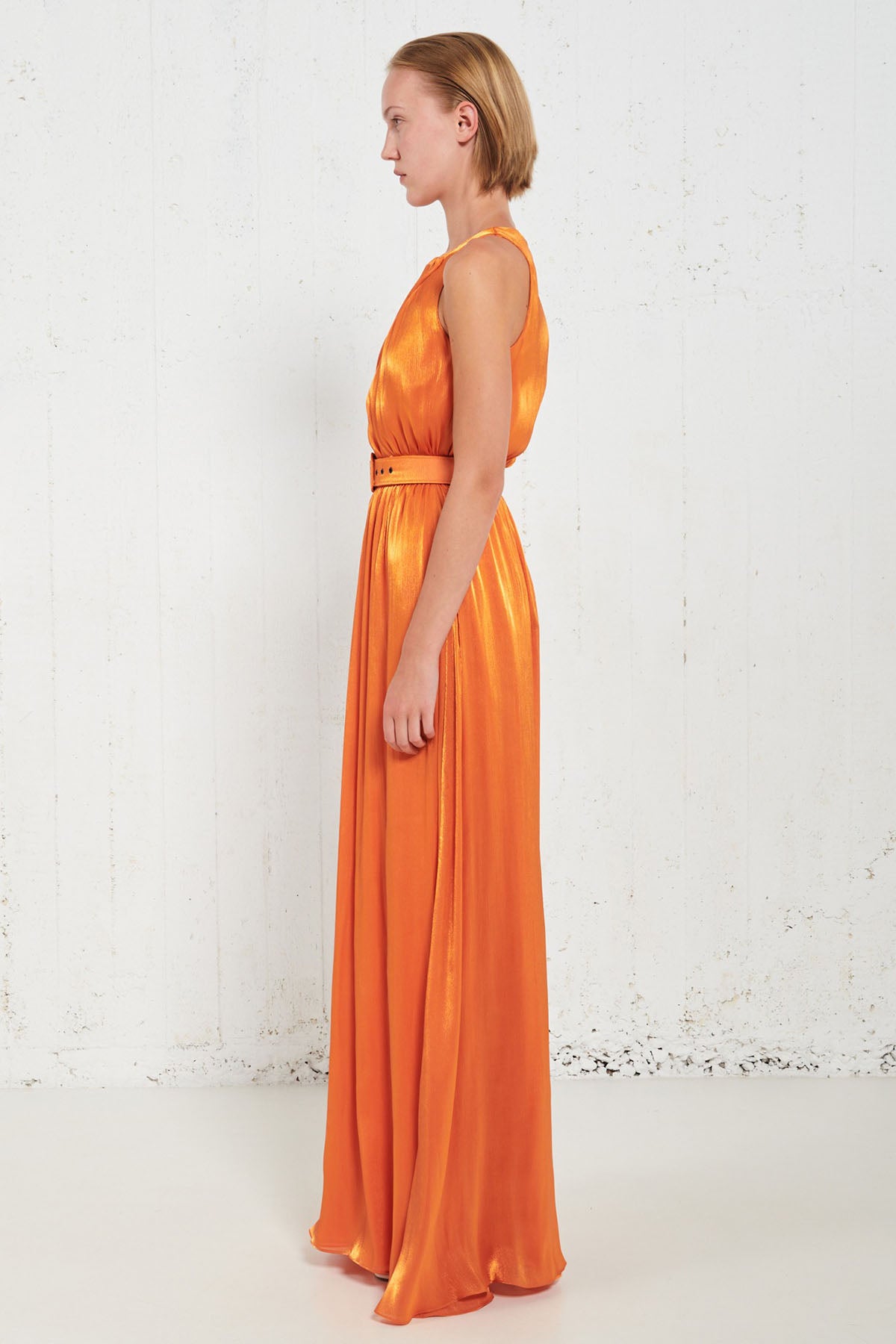 Stelios Koudounaris Kemerli Maxi Abiye Elbise