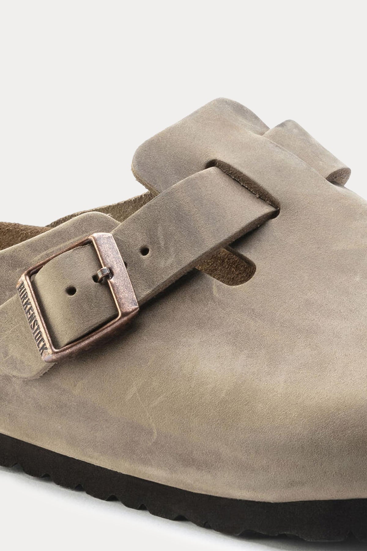 Birkenstock Boston Tek Tokalı Doğal Nubuk Deri Terlik