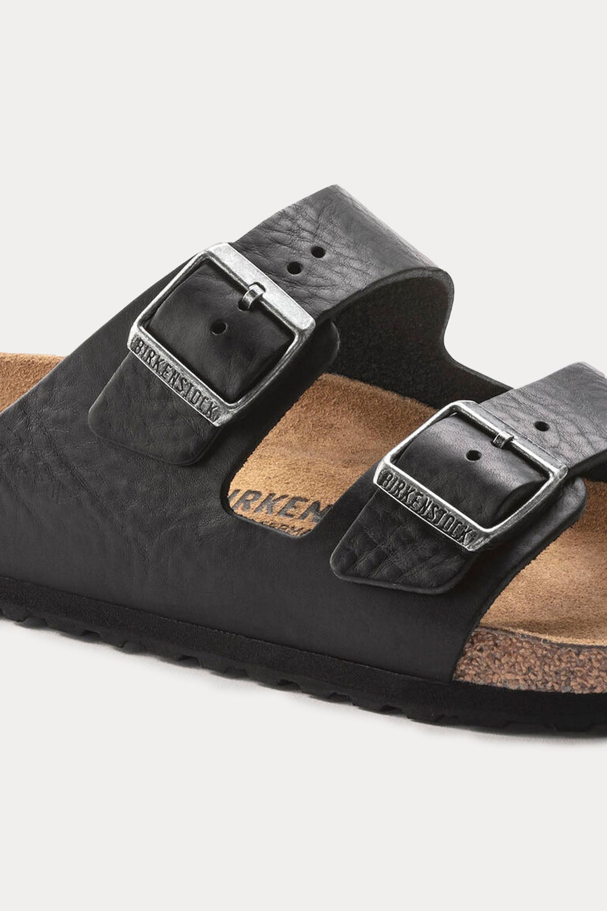 Birkenstock Arizona Çift Tokalı Doğal Deri Terlik
