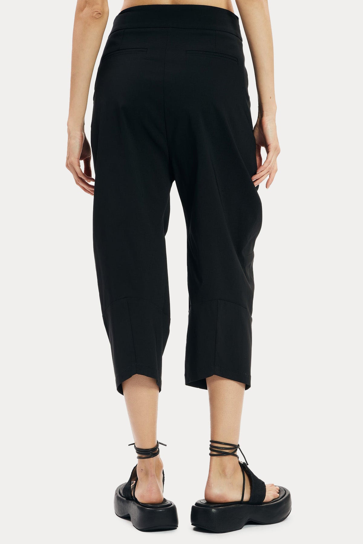 Ixos Yandan Cepli Streç Crop Pantolon-Pantolon-Libas