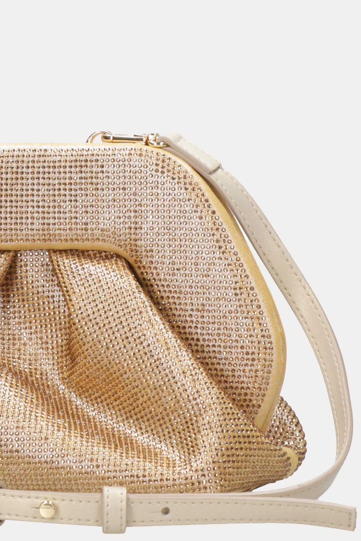 Themoire Parlak Taşlı Small Omuz Çantası