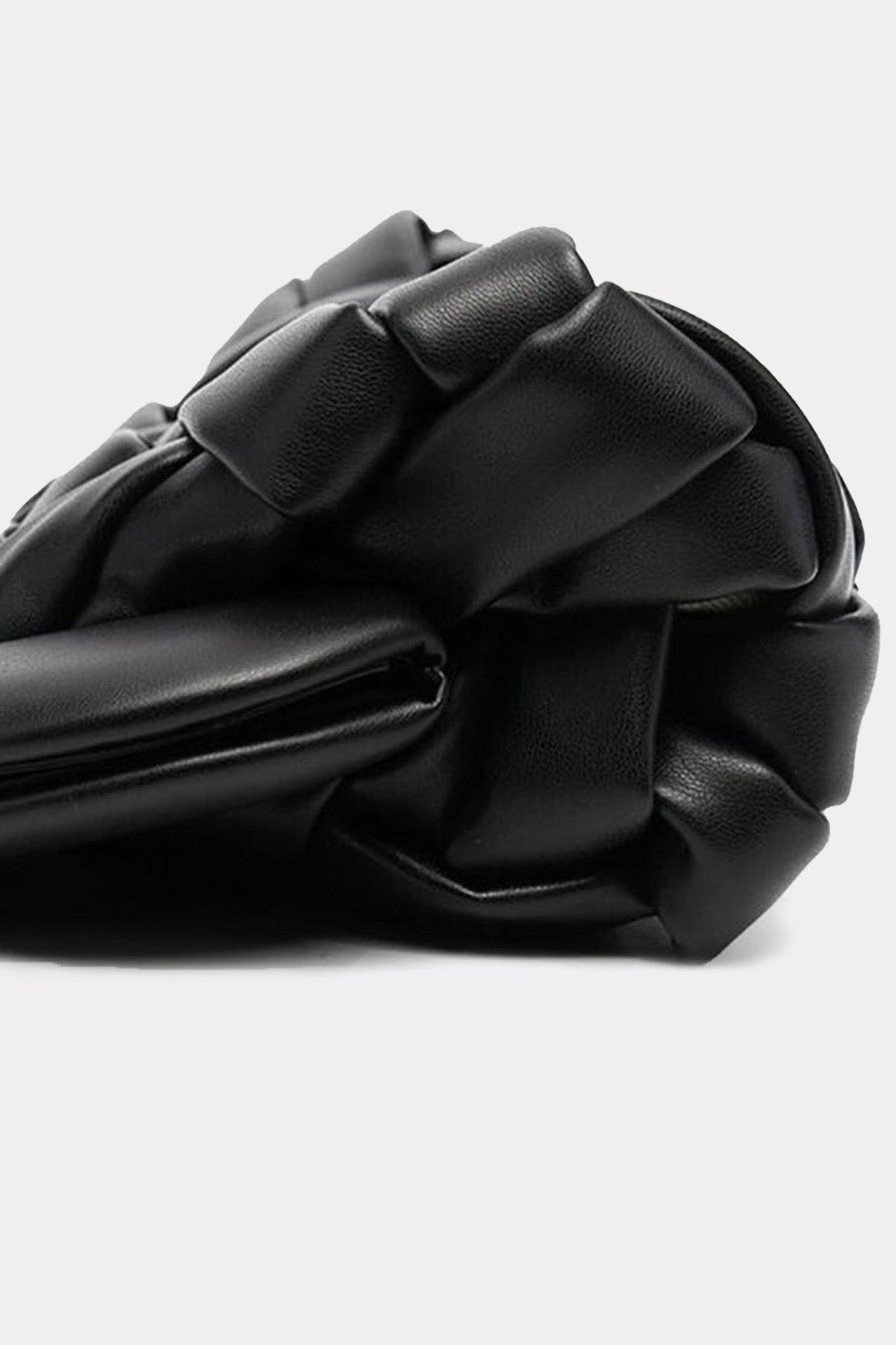 Themoire Örgü Deri Omuz Çantası