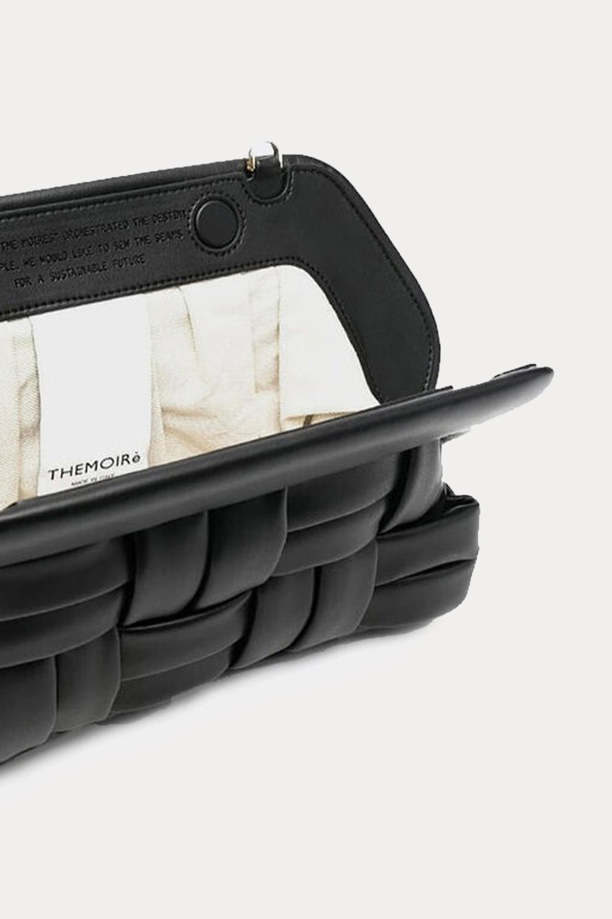 Themoire Örgü Deri Omuz Çantası