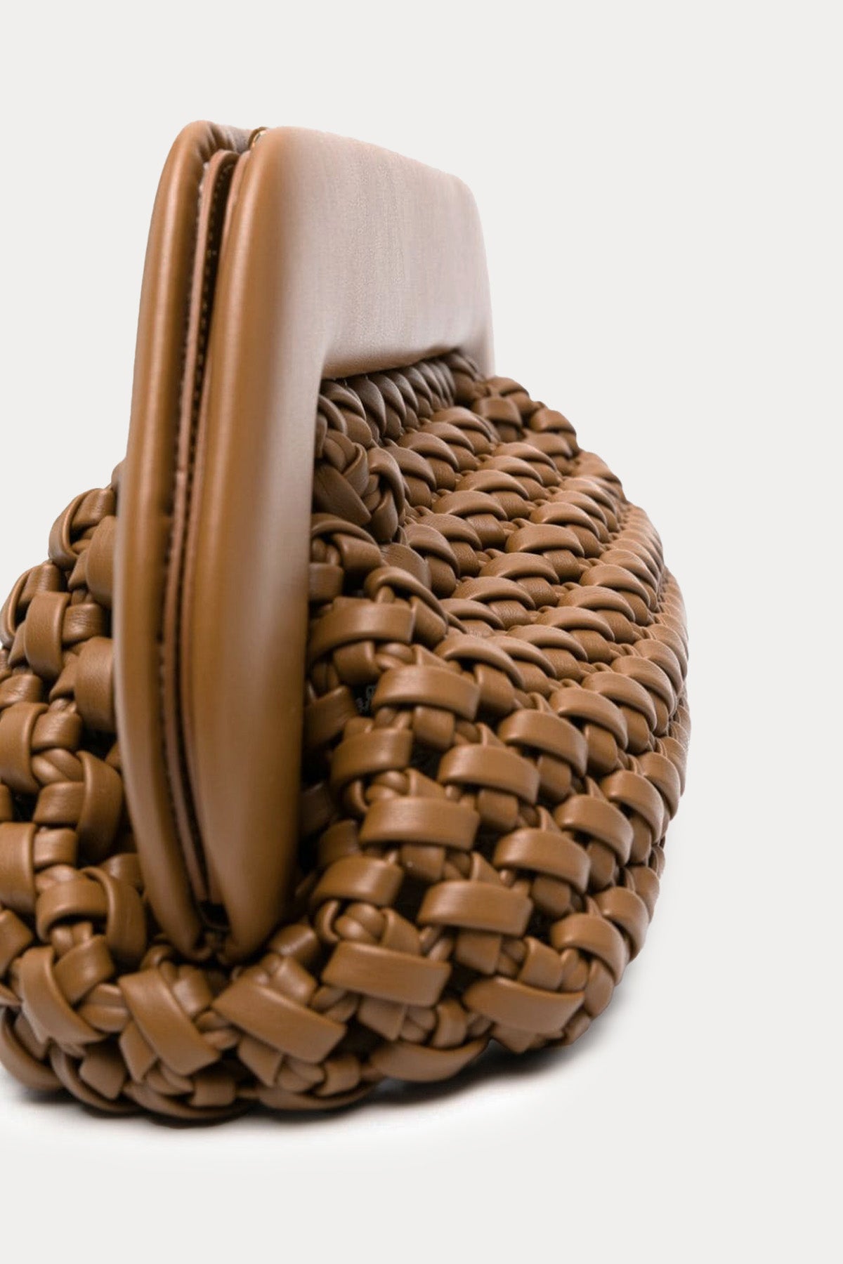 Themoire Örgü Deri Omuz Çantası