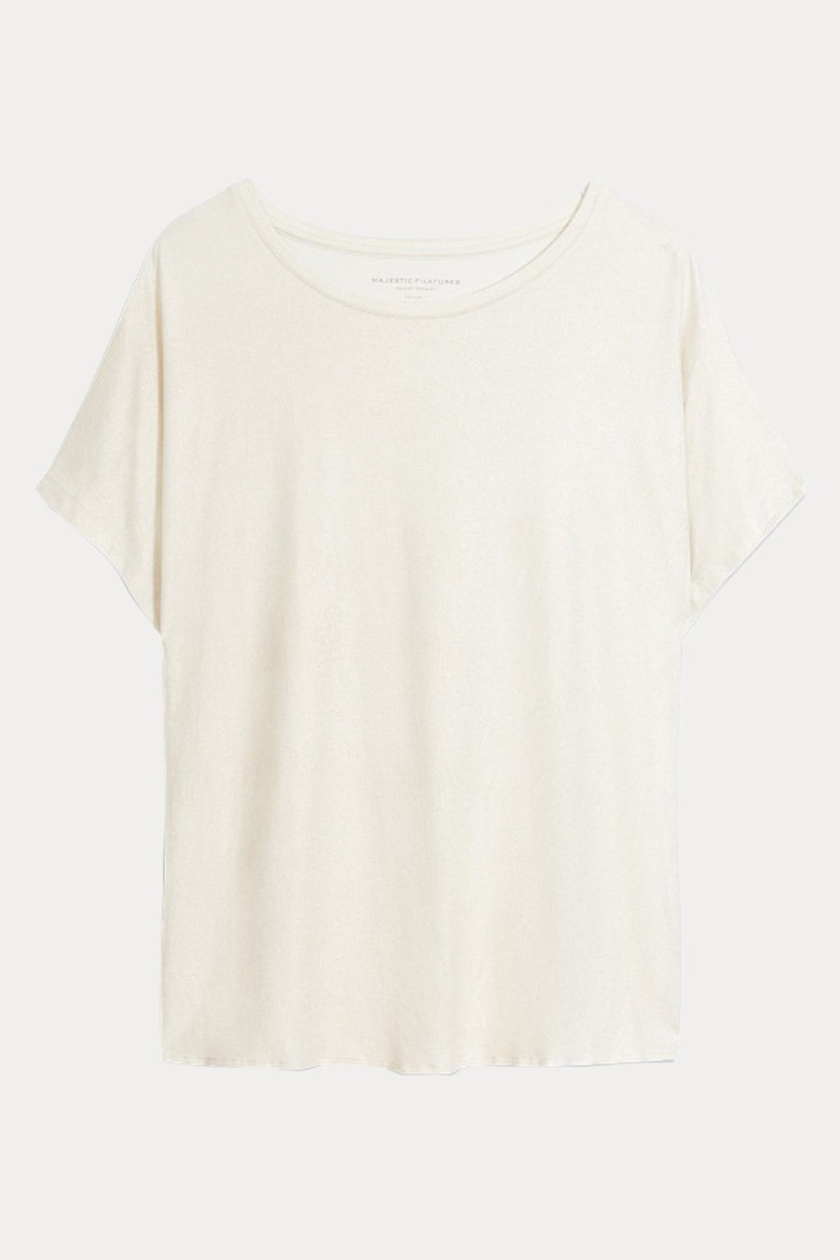 Majestic Geniş Yuvarlak Yaka Streç Bluz