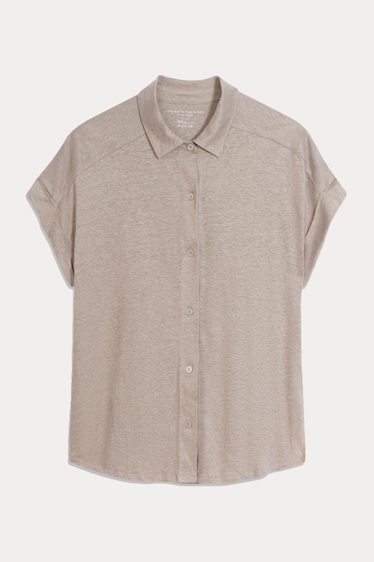 Majestic Streç Keten Gömlek