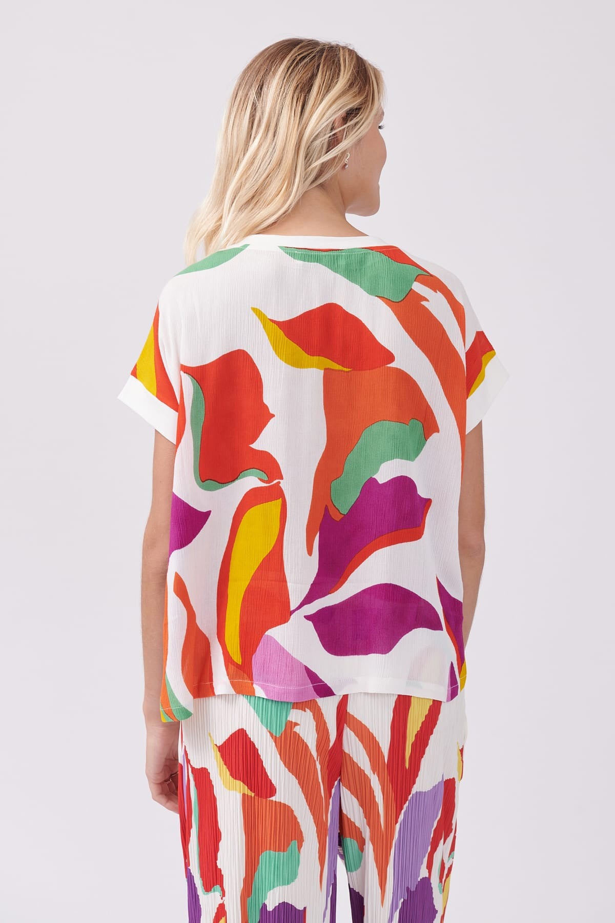 Rene Derhy Yuvarlak Yaka Desenli T-shirt