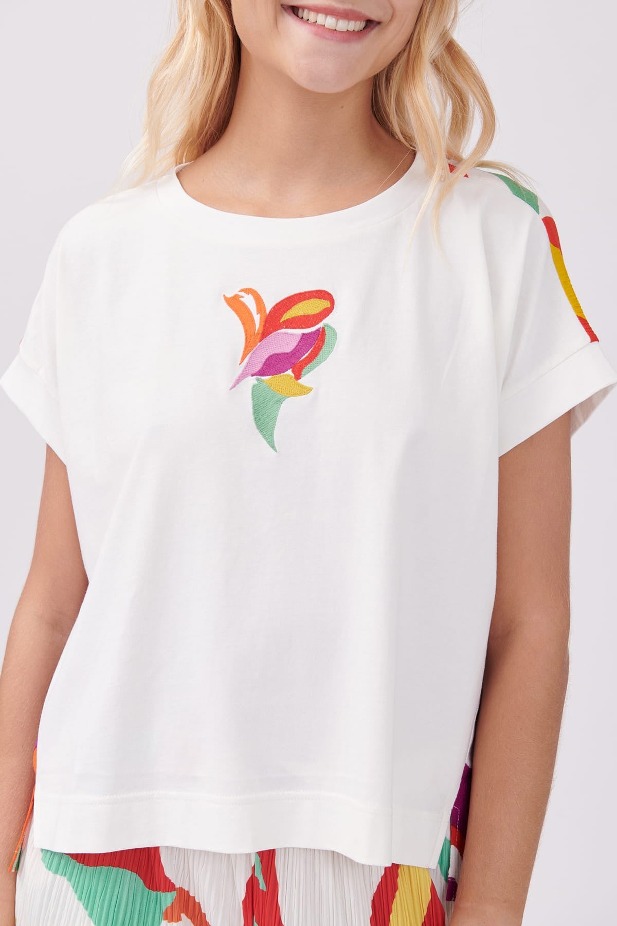 Rene Derhy Yuvarlak Yaka Desenli T-shirt