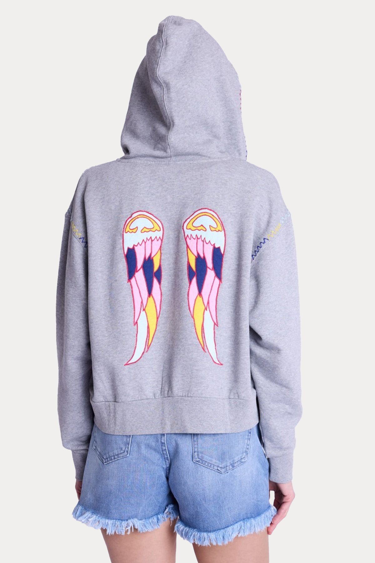 Berenice Diego Kanat Desenli Kapüşonlu Sweatshirt Ceket