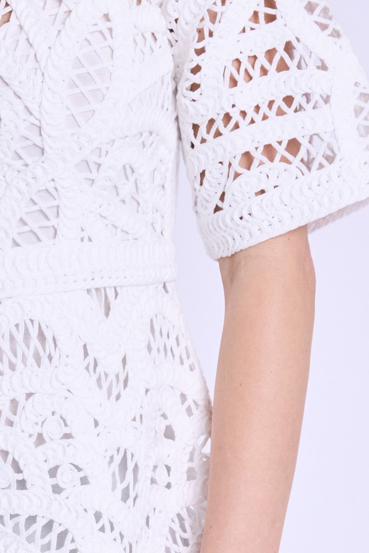 Berenice Raimunda Dantel Nakışlı Midi Elbise