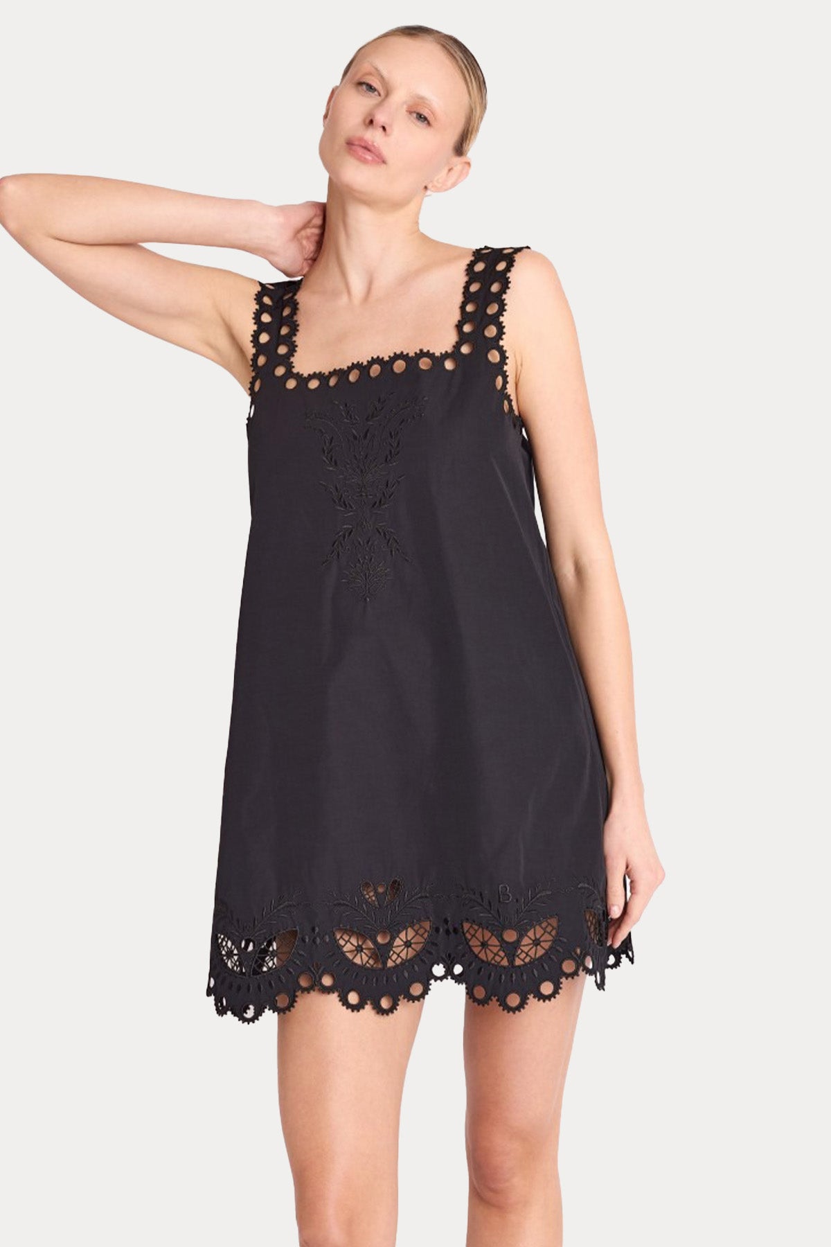 Berenice Rizy Dantel Nakışlı Mini Elbise