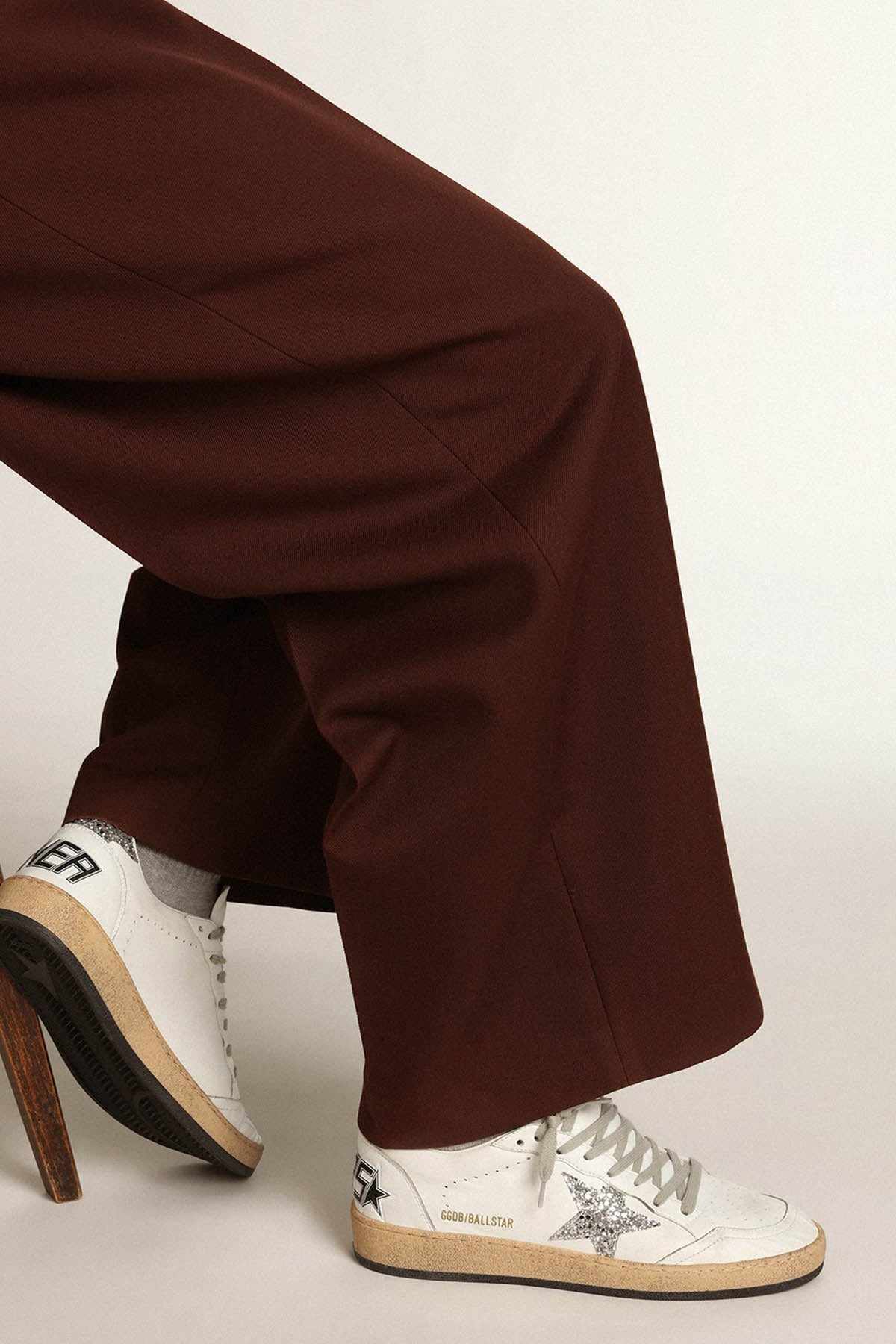 Golden Goose Ball-Star Payetli Deri Sneaker Ayakkabı