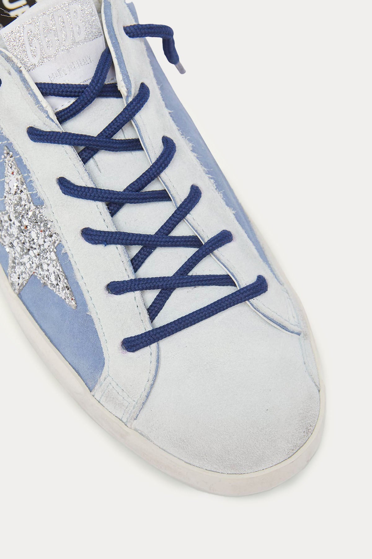 Golden Goose Super-Star Payetli Nubuk Deri Sneaker Ayakkabı-Ayakkabı-Libas