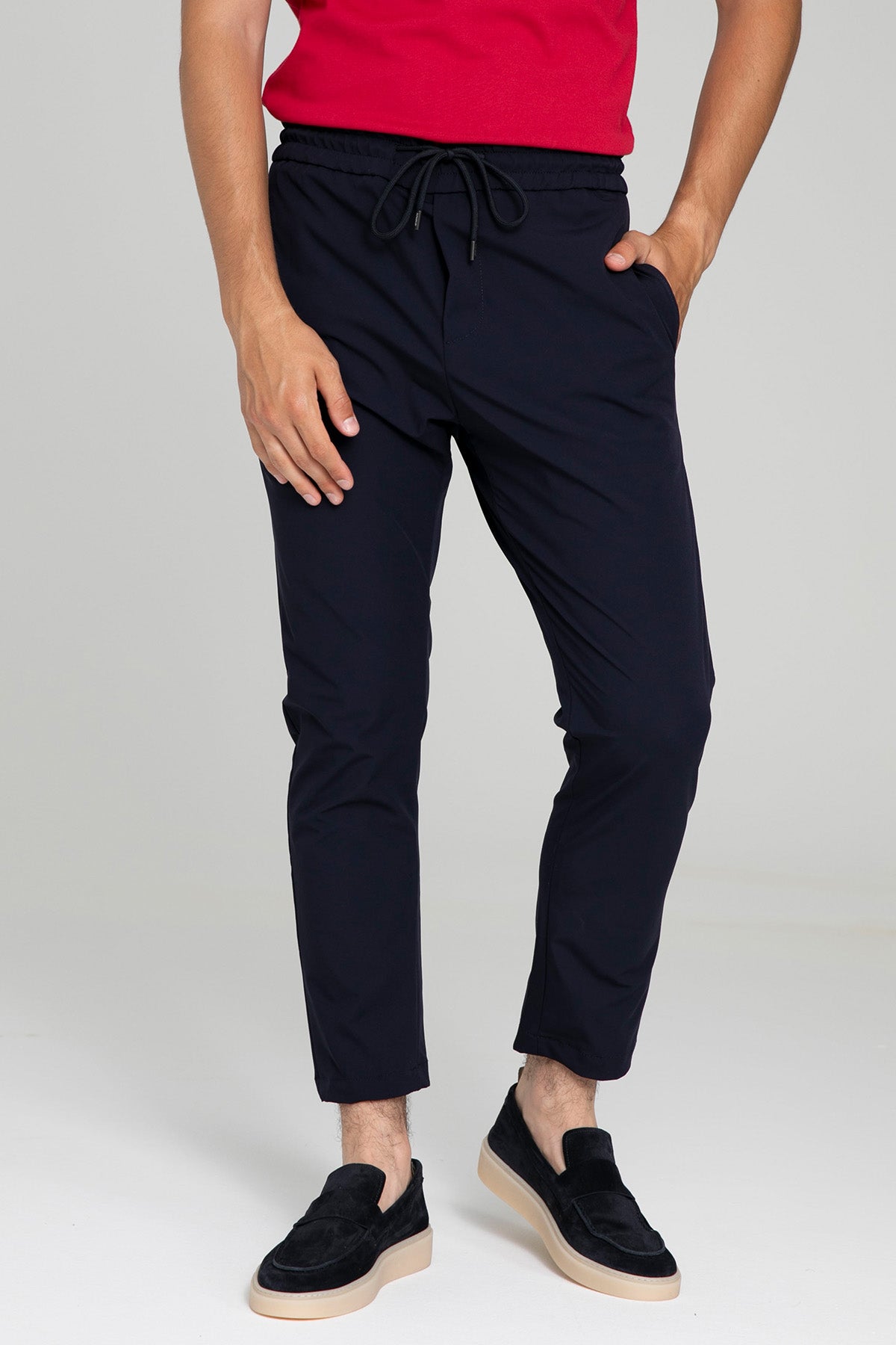 Dondup Beli Lastikli Streç Jogger Pantolon-Pantolon-Libas