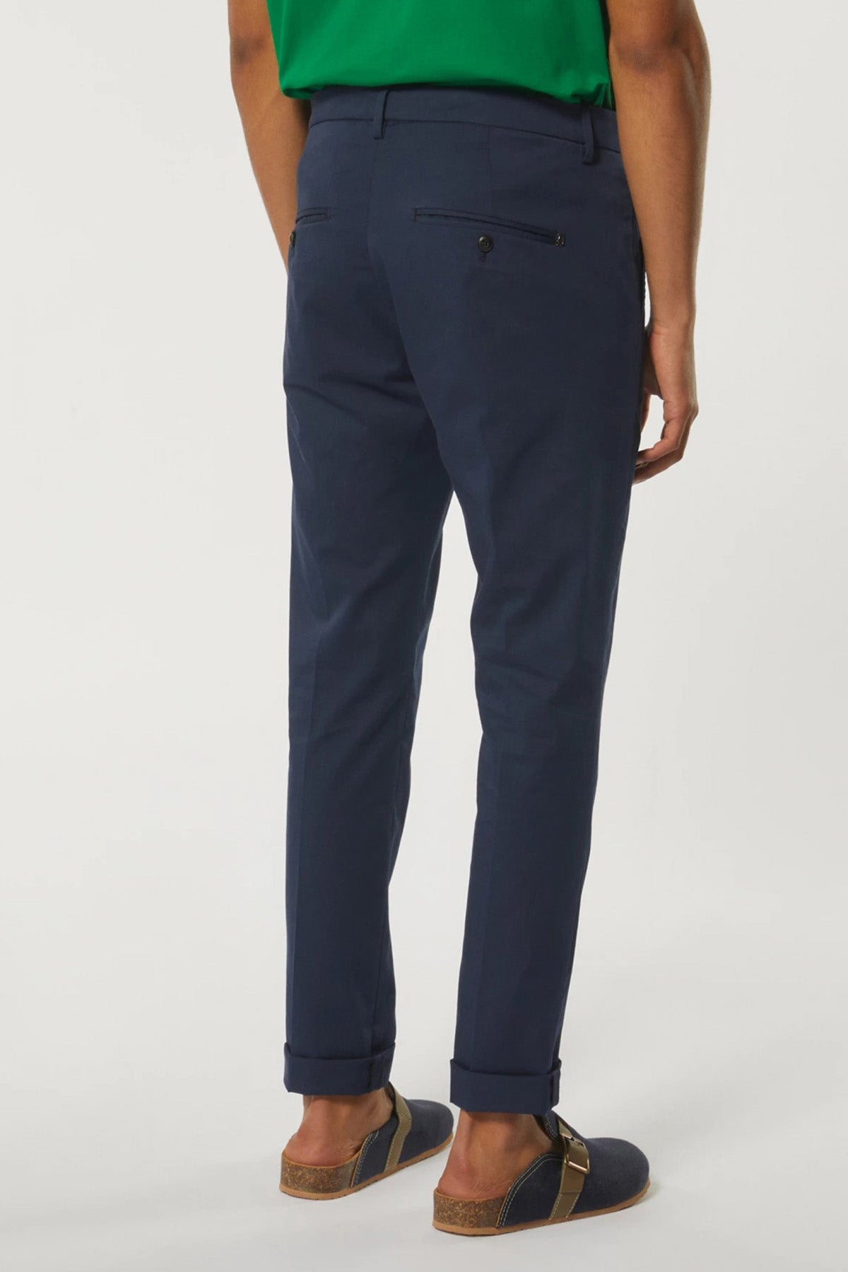 Dondup Slim Fit Yandan Cepli Streç İpek Pantolon