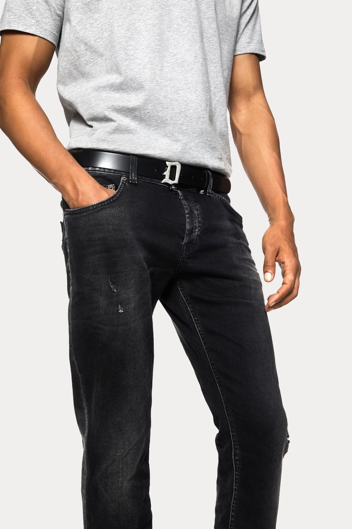 Dondup Mius Slim Fit Yıkamalı Streç Jeans-Jeans-Libas