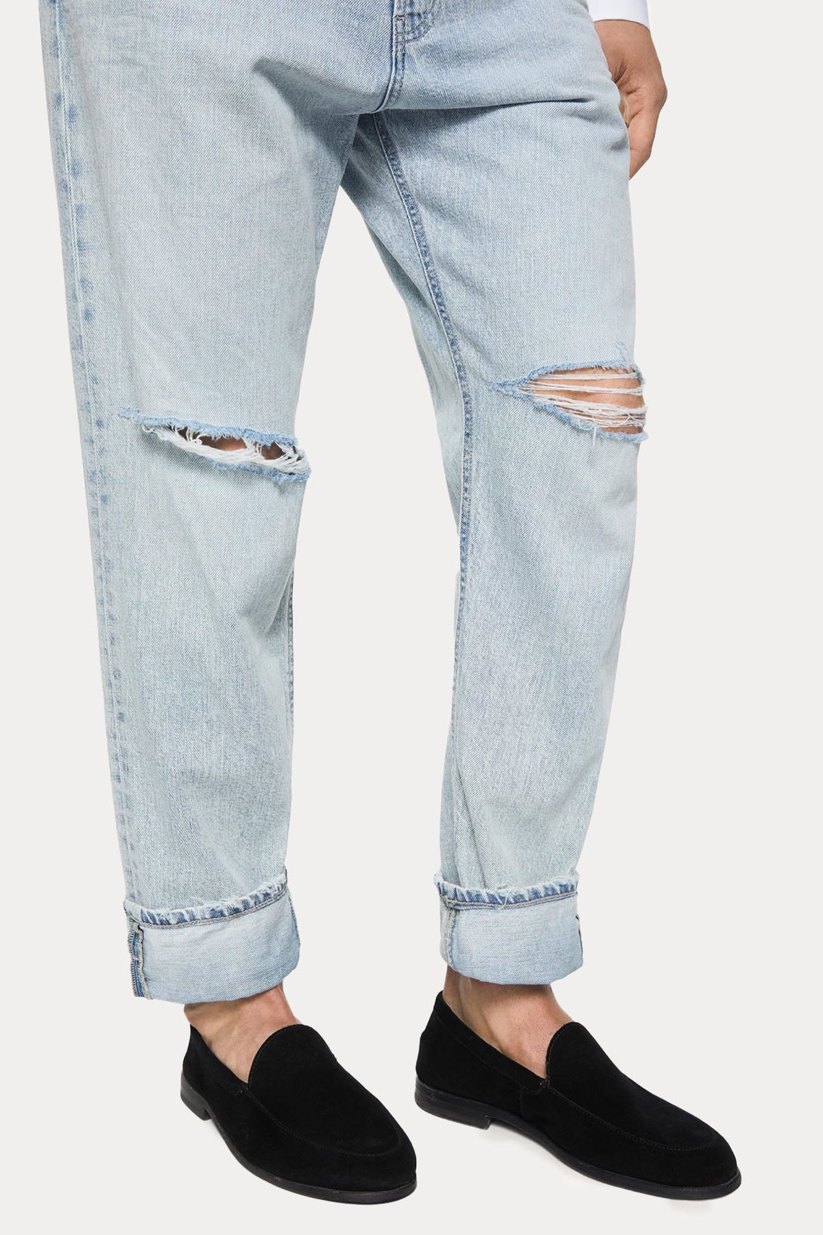 Dondup Paco Loose Fit Yıkamalı Yırtıklı Jeans