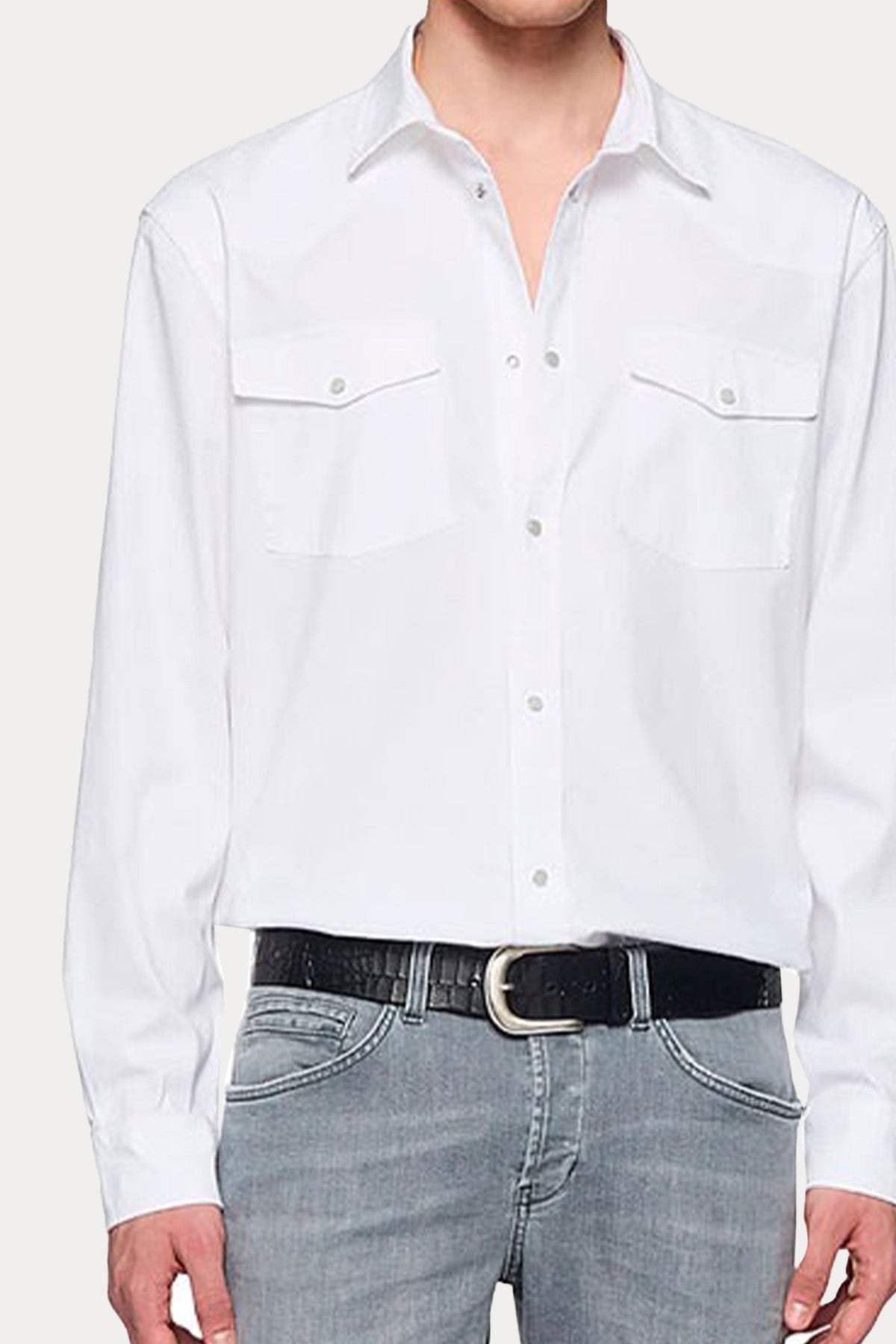 Dondup Regular Fit Cepli Denim Gömlek-Gömlek-Libas