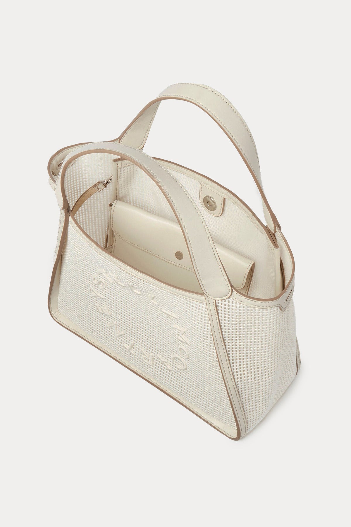 Stella Mccartney Rafya Örgü Logolu Medium Omuz Çantası