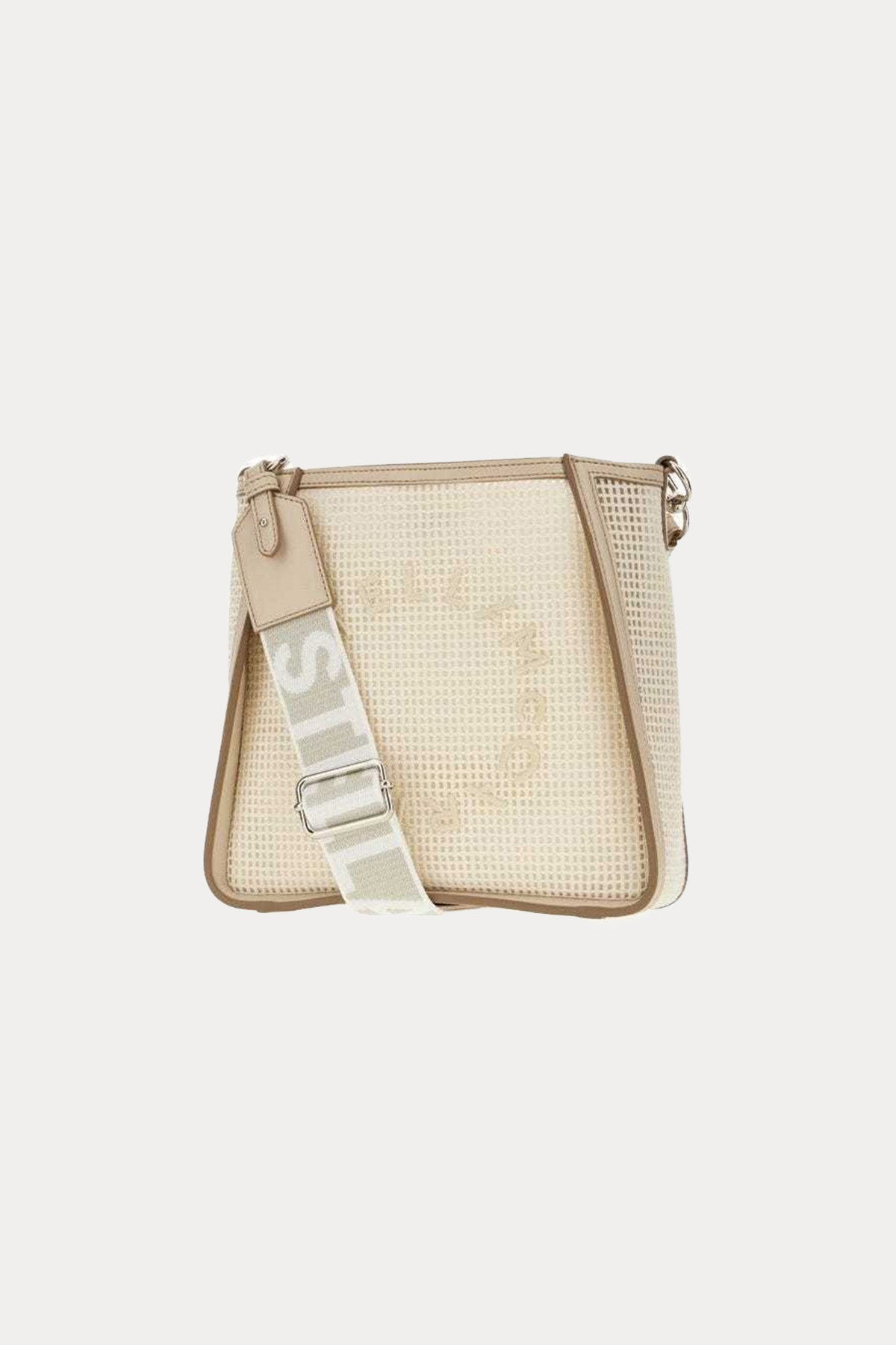 Stella Mccartney Logolu Rafya Örgü Small Omuz Çantası