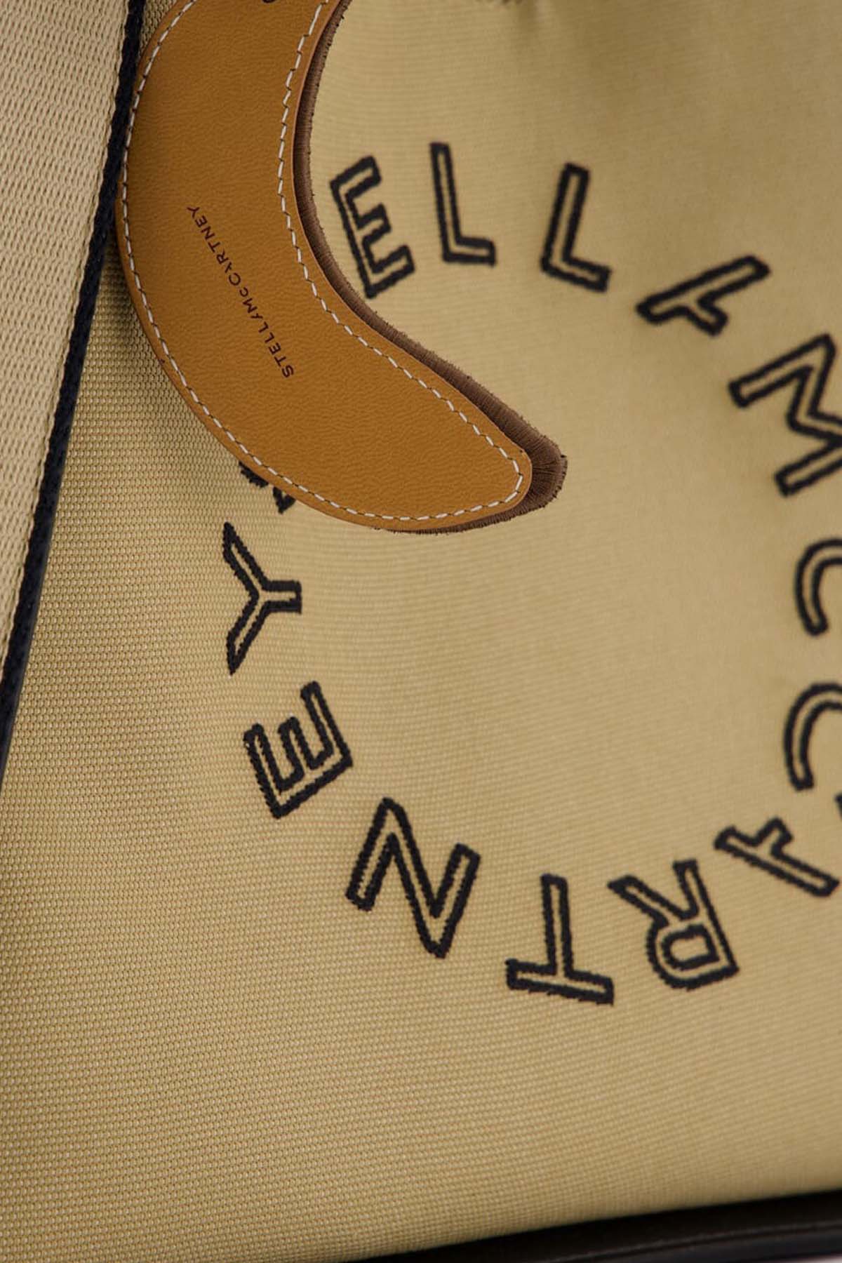 Stella Mccartney Bananatex Logolu Medium Kanvas Omuz Çantası