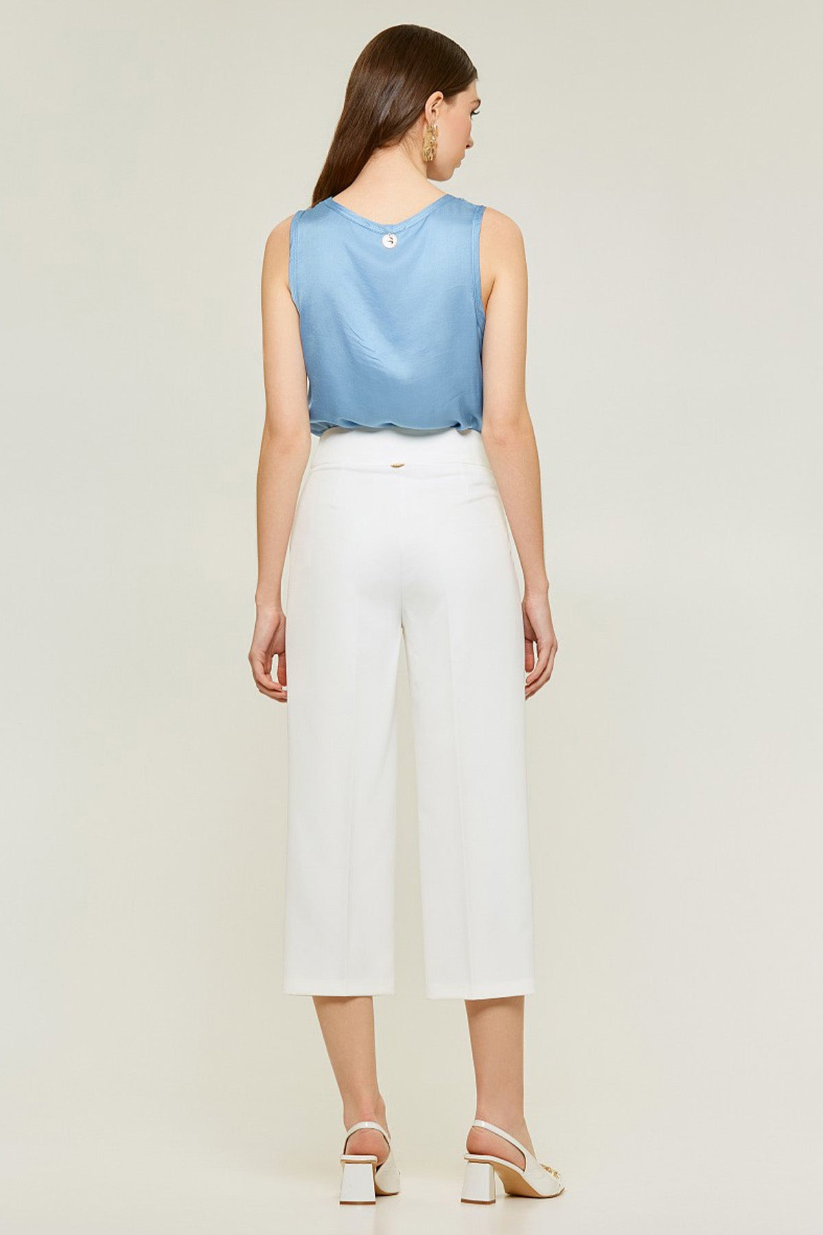 Lynne Yüksek Bel Crop Çan Paça Pantolon