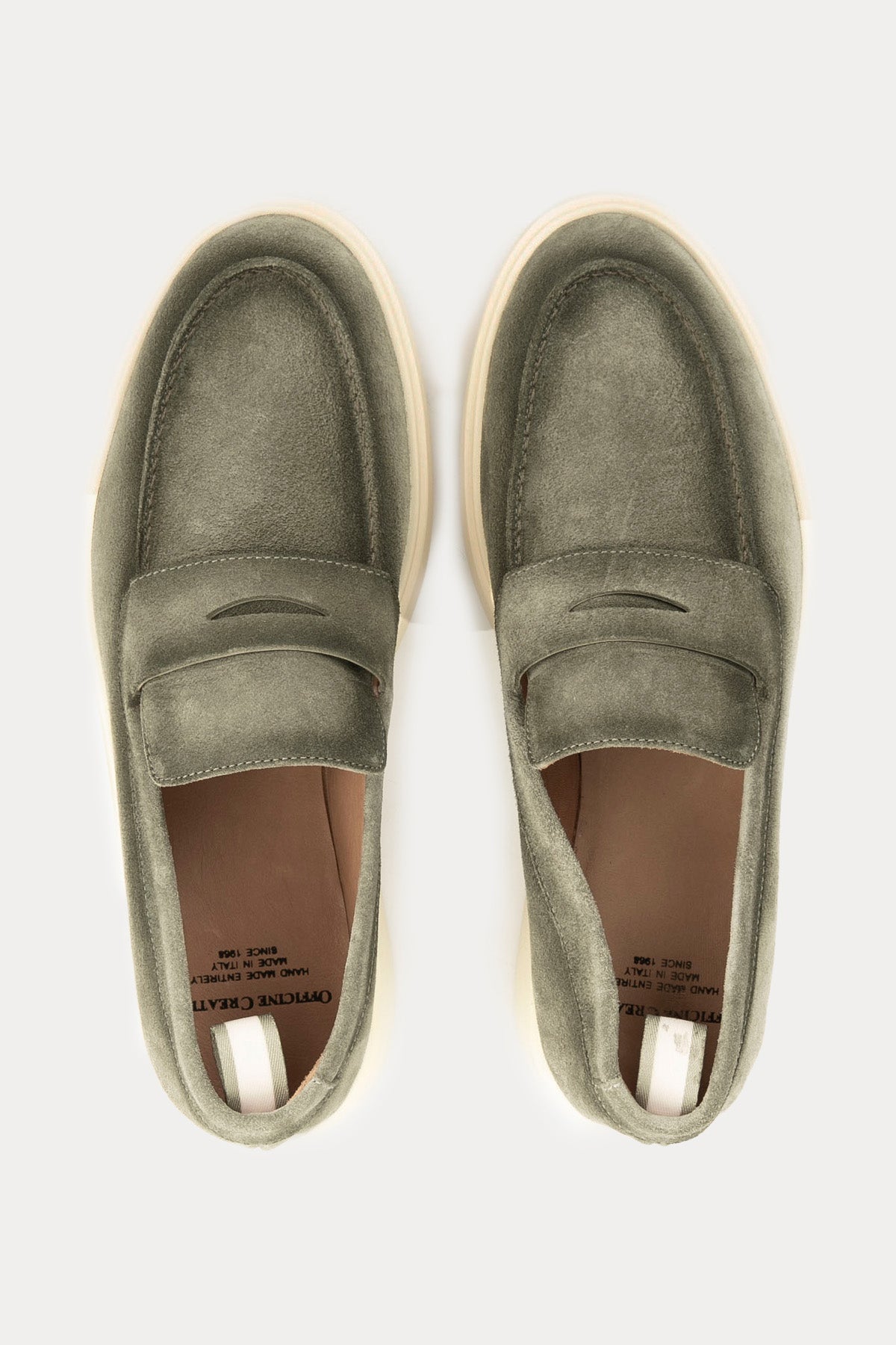 Officine Creative Bones Extralight Tabanlı Süet Loafer Ayakkabı