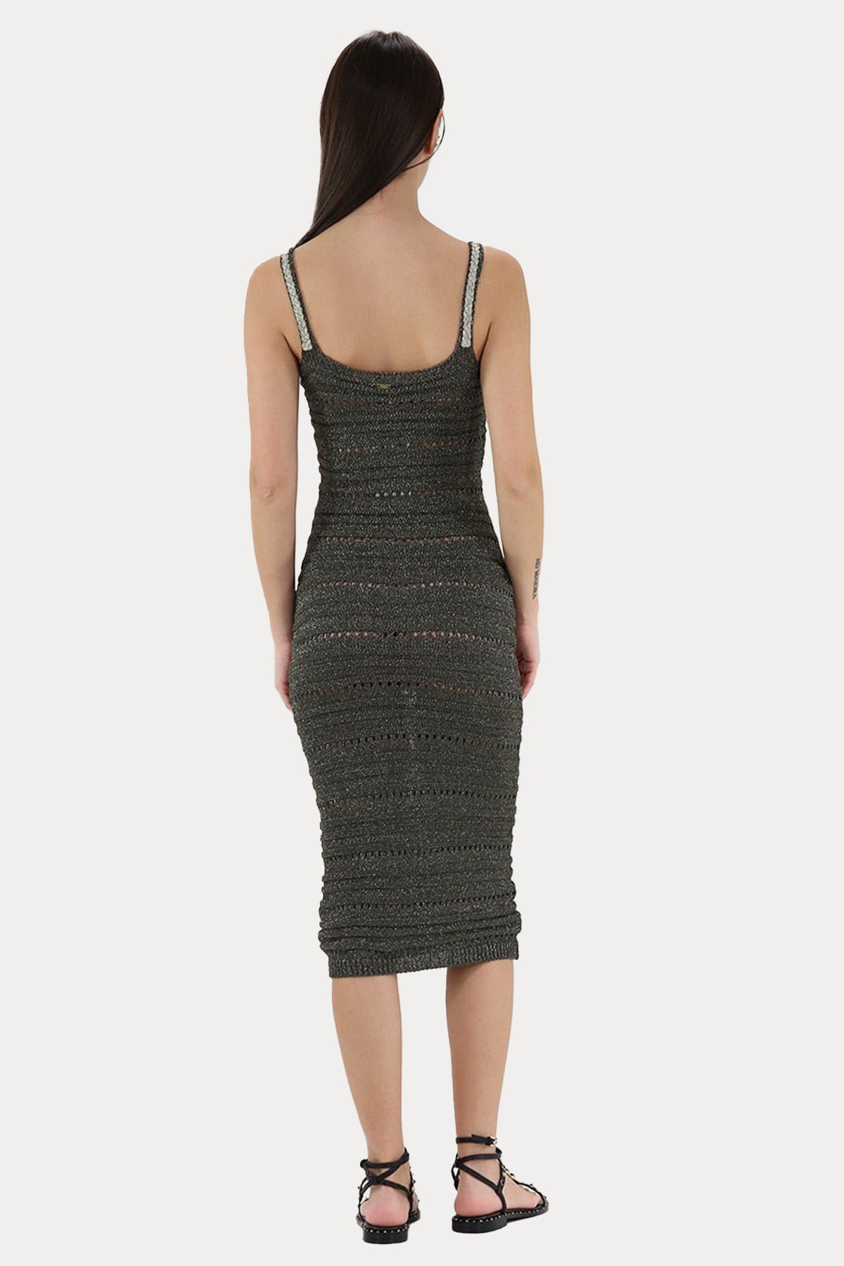 Pho Firenze Örgü Midi Elbise