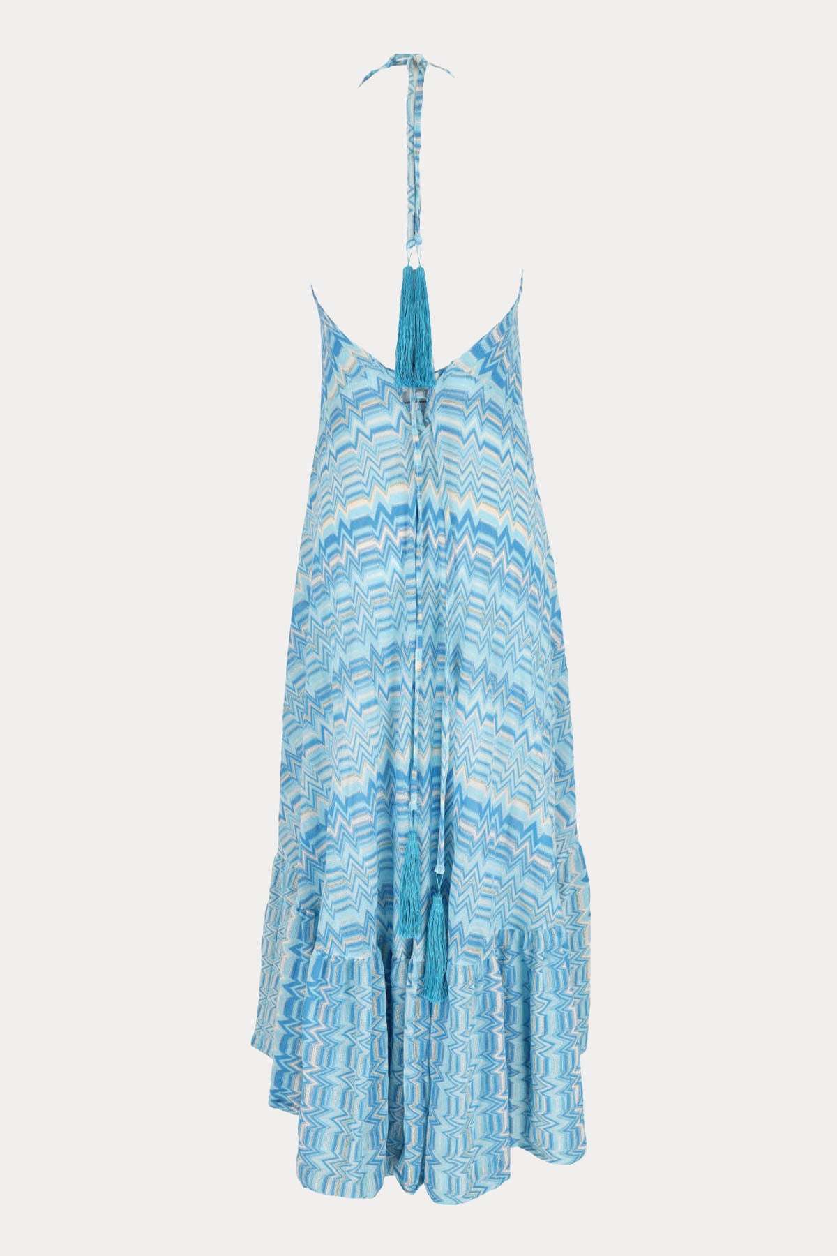 Pho Firenze Boyundan Bağlamalı Derin V Yaka Maxi Elbise