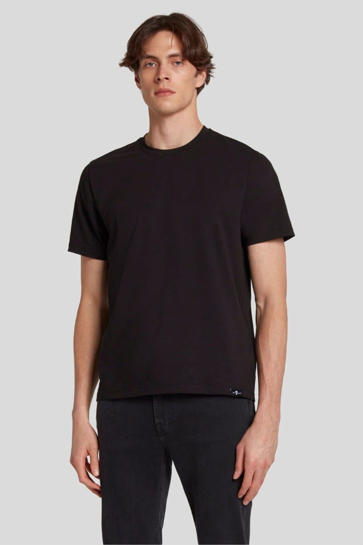 7 For All Mankind Yuvarlak Yaka Luxe Performance Streç T-shirt-T-shirt-Libas