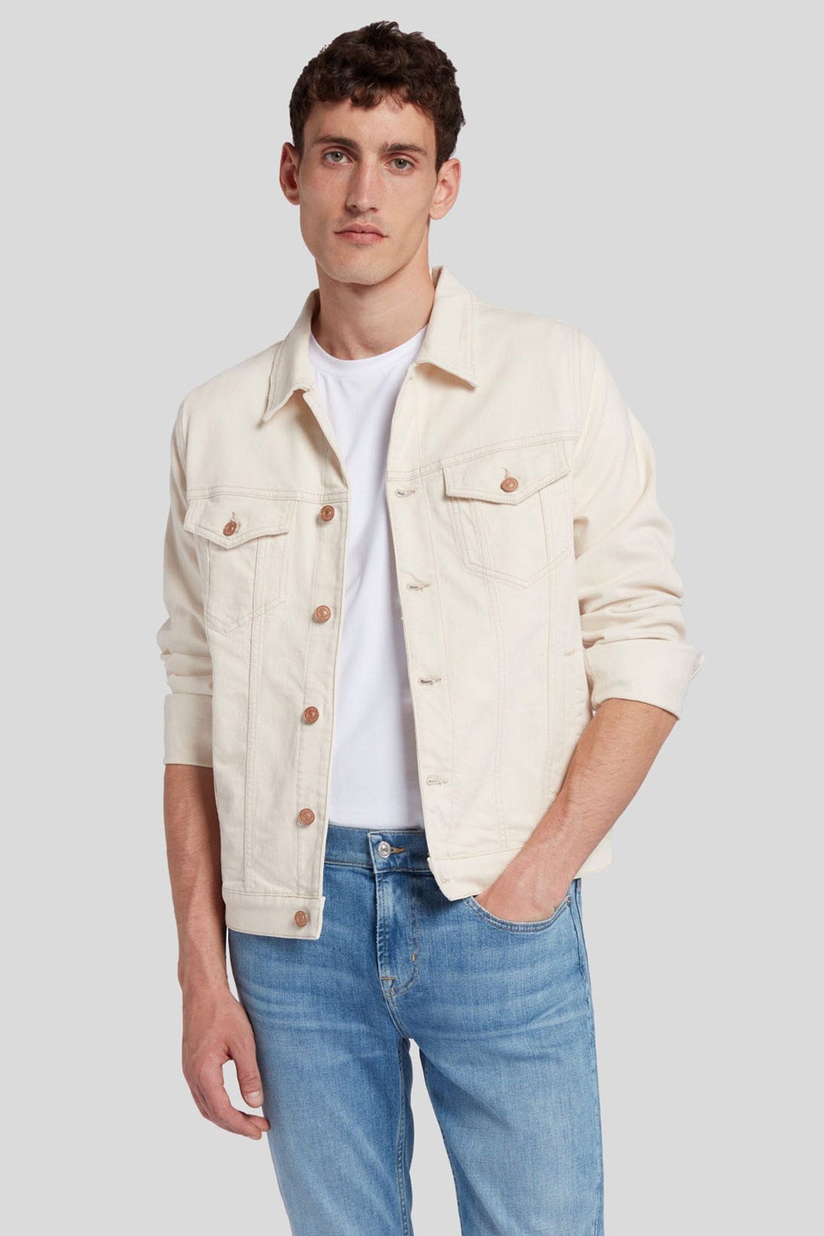 7 For All Mankind Cep Detaylı Denim Ceket