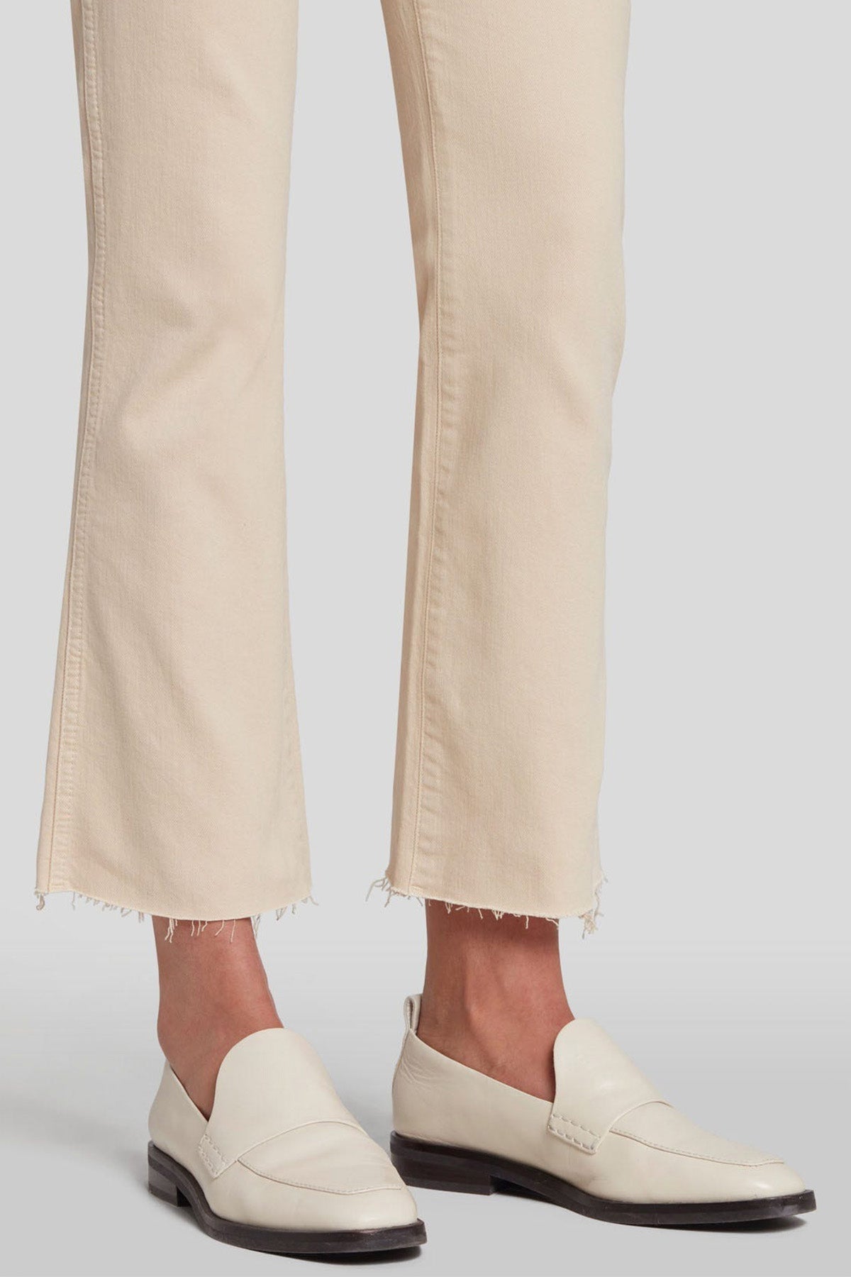 7 For All Mankind Yüksek Bel Doğal Kesim Crop Paça Jeans-Jeans-Libas
