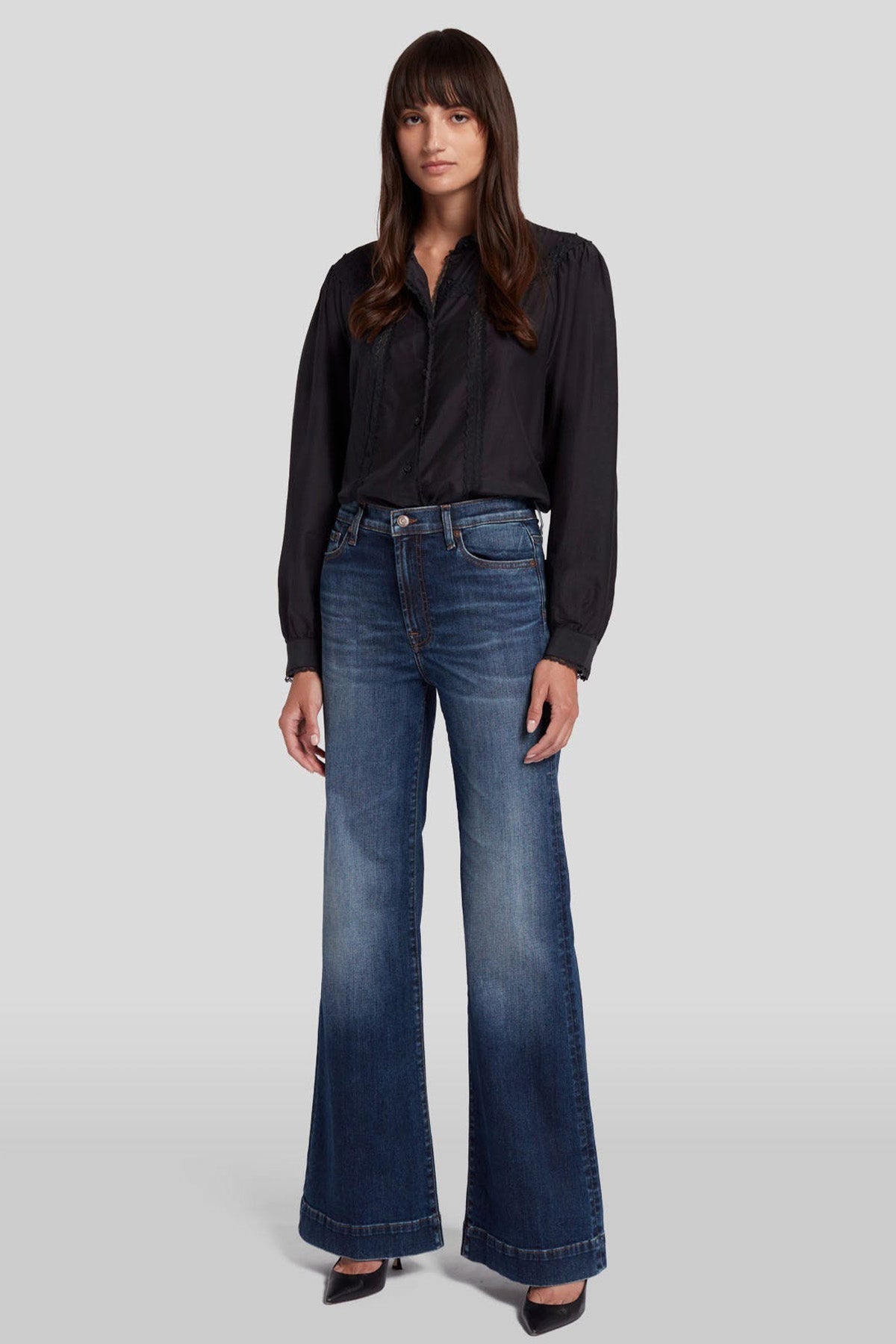 7 For All Mankind Dojo Geniş İspanyol Paça Jeans