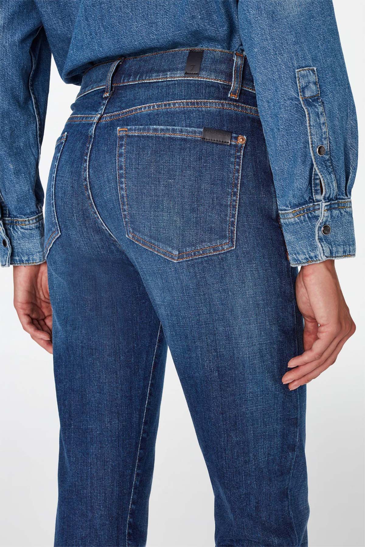 7 For All Mankind Relaxed Skinny Fit Yıkamalı Jeans-Jeans-Libas