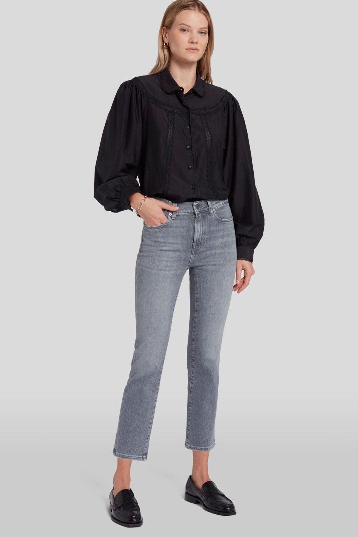 7 For All Mankind The Straight Crop Slim Fit Jeans