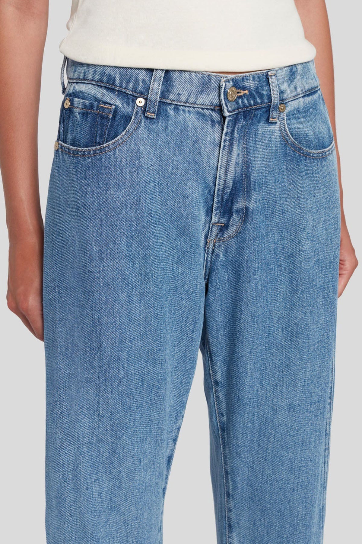 7 For All Mankind Valentine Tess Trouser Straight Fit Jeans-Jeans-Libas