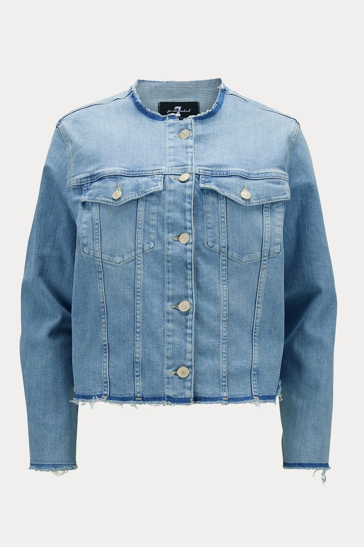 7 For All Mankind Doğal Kesim Detaylı Cepli Denim Ceket