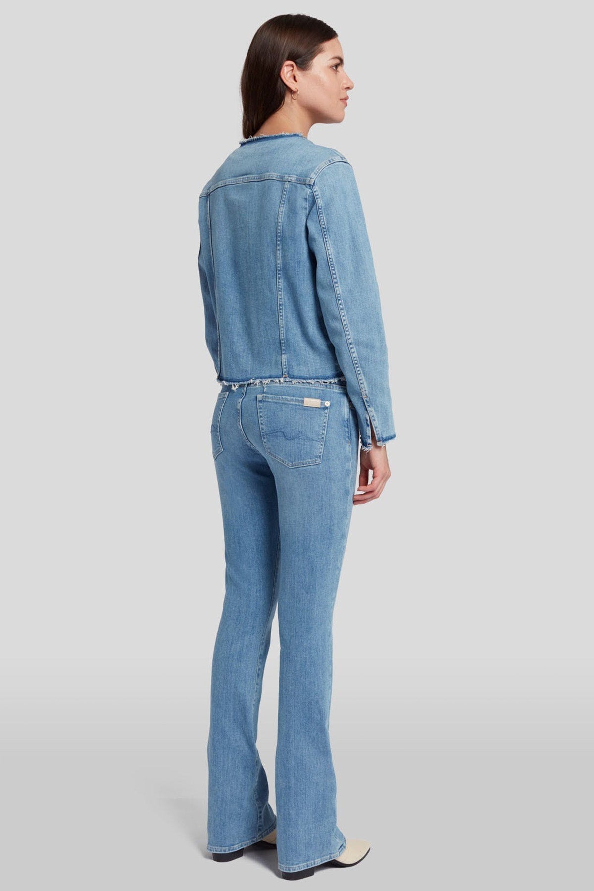 7 For All Mankind Doğal Kesim Detaylı Cepli Denim Ceket