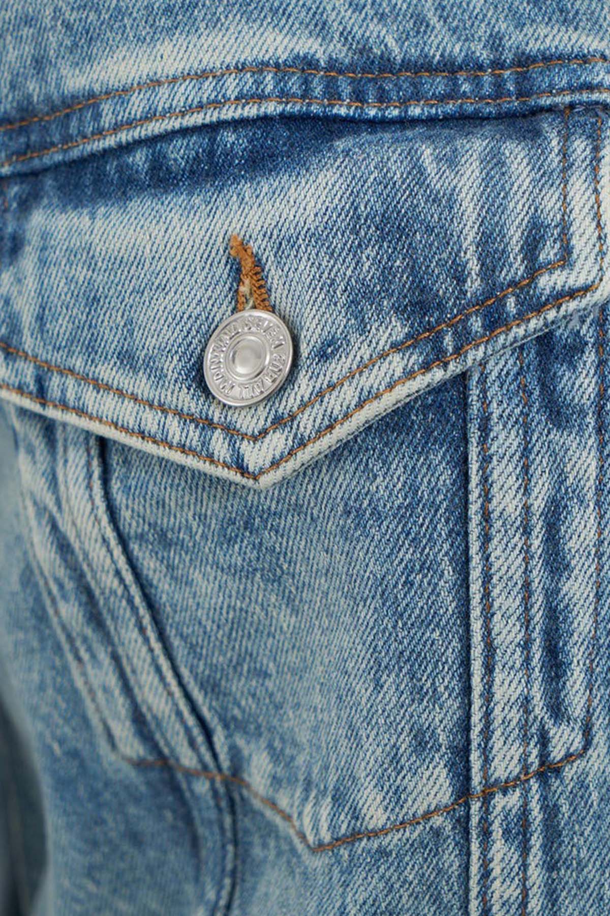 7 For All Mankind Cep Detaylı Yıkamalı Denim Ceket