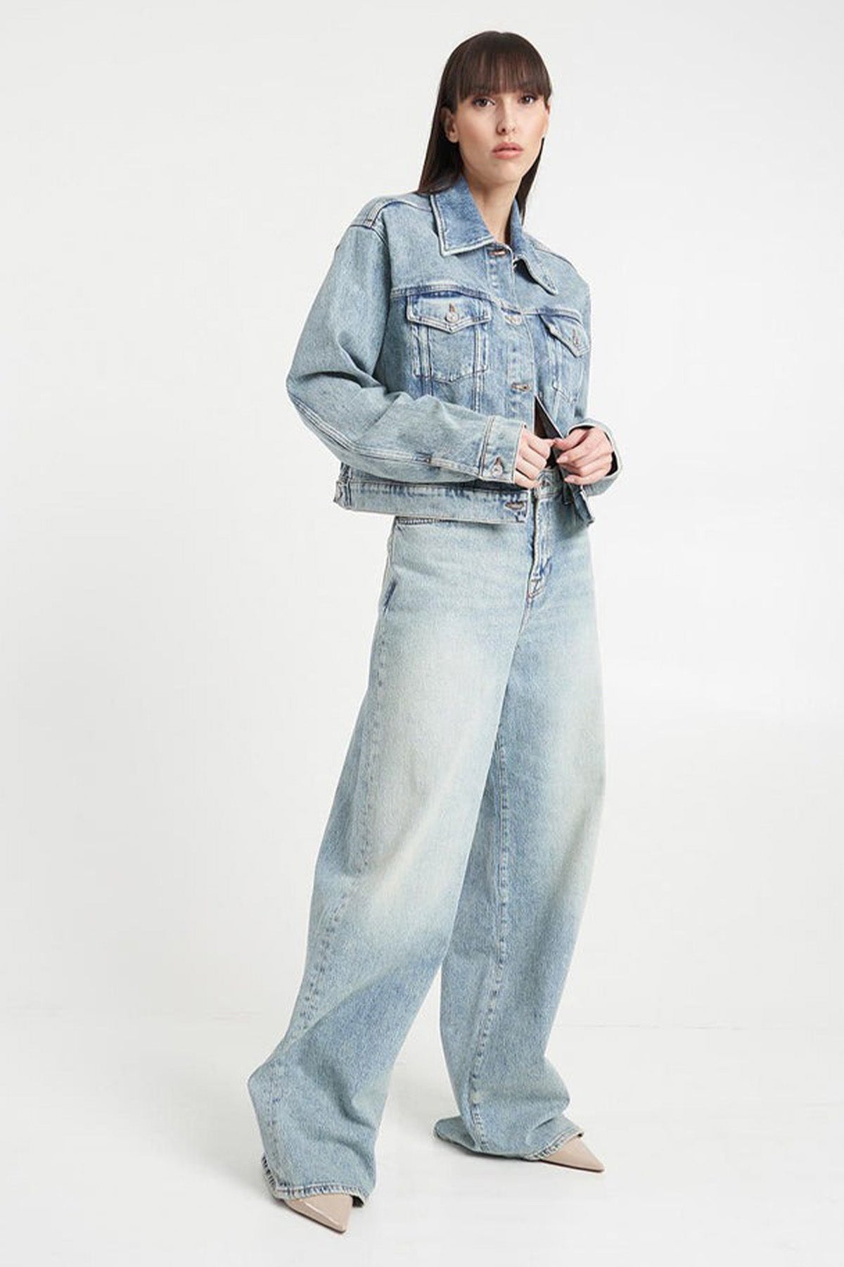 7 For All Mankind Cep Detaylı Yıkamalı Denim Ceket