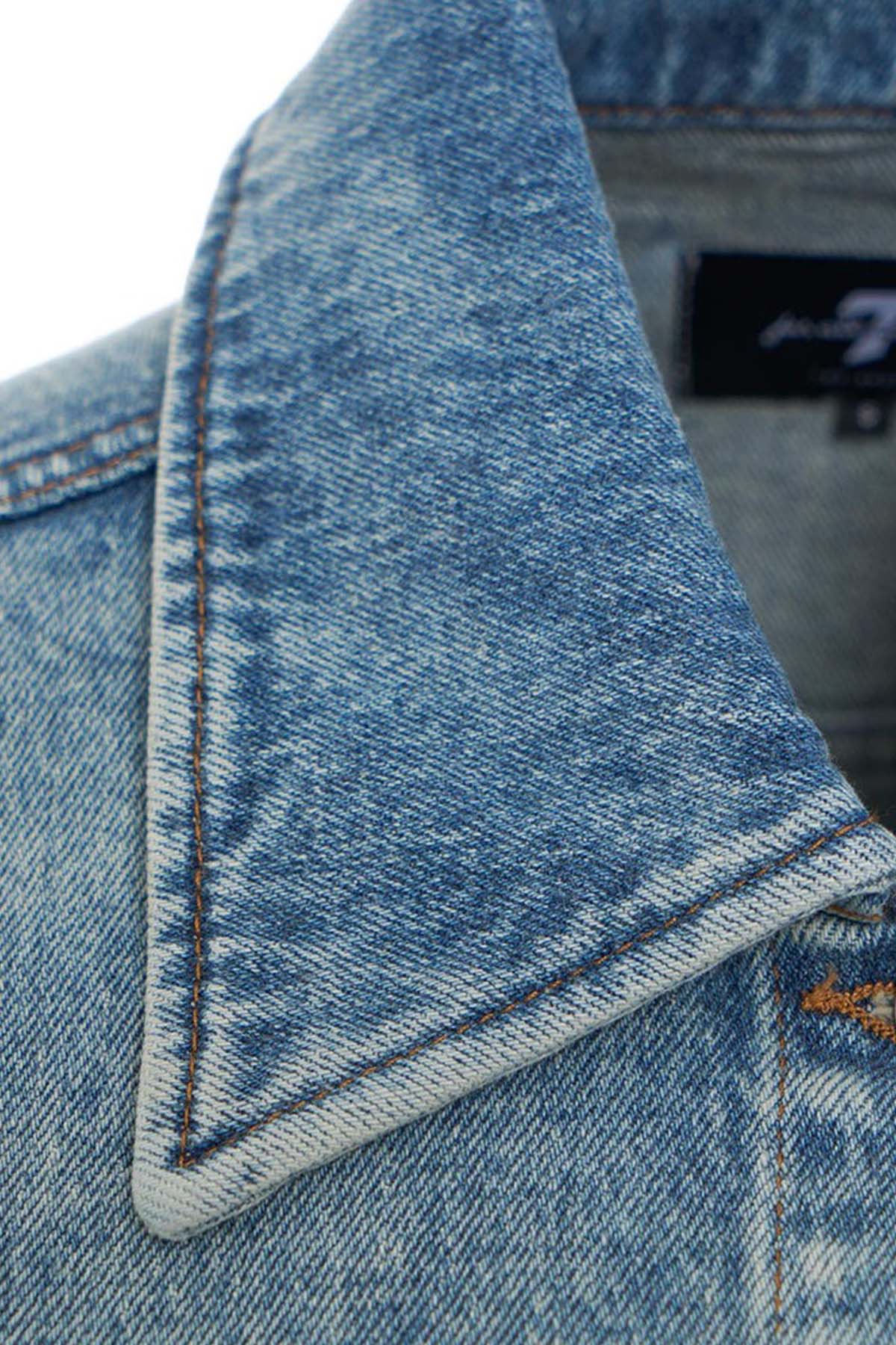 7 For All Mankind Cep Detaylı Yıkamalı Denim Ceket