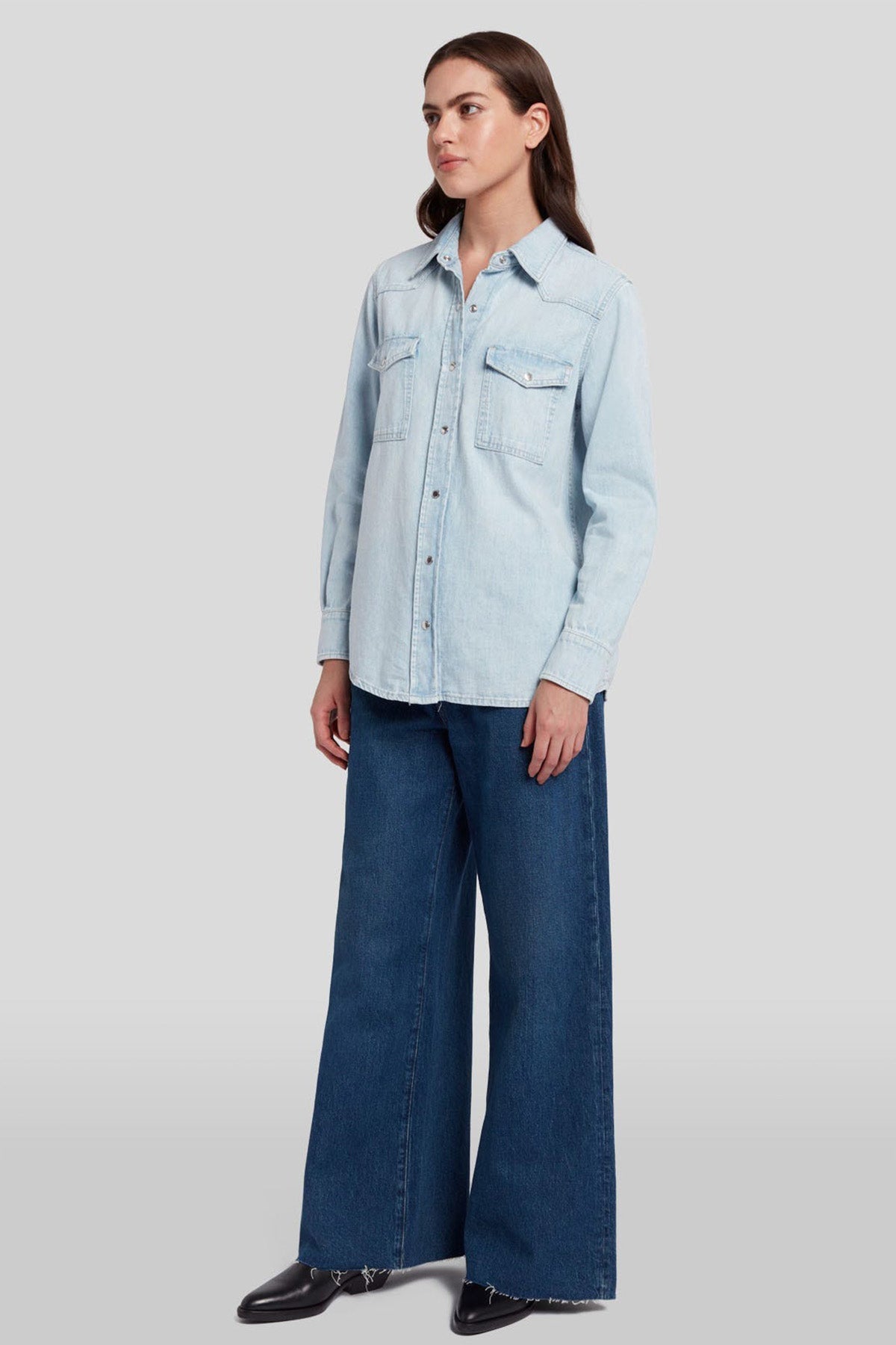 7 For All Mankind Cepli Denim Gömlek