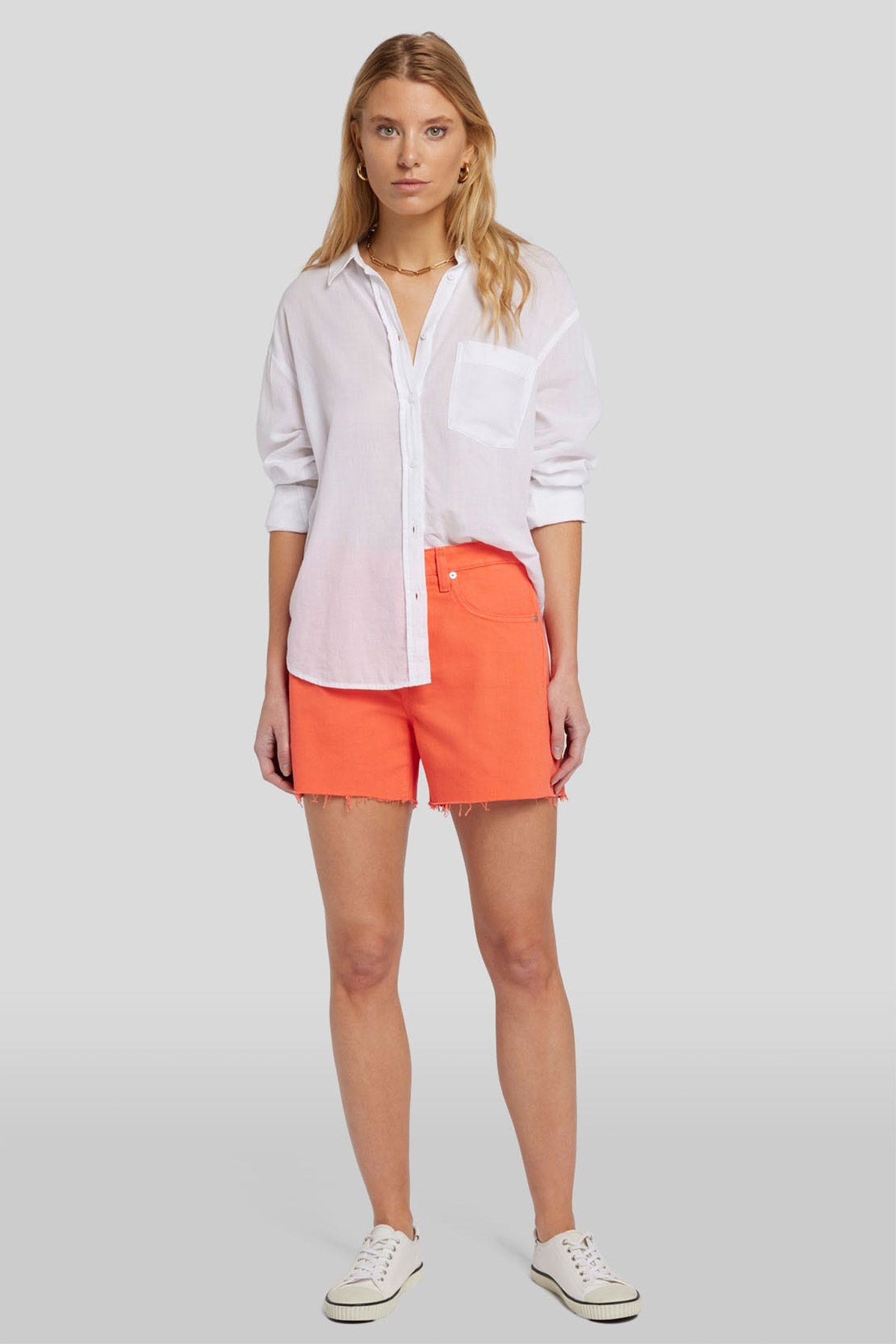 7 For All Mankind Doğal Kesim Paça Bitişli Jean Şort