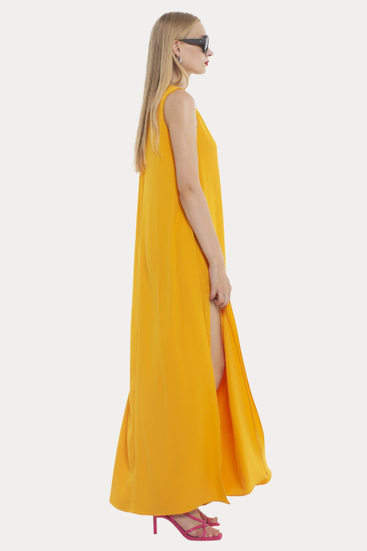 Hanita Derin V Yaka Yırtmaçlı Tulum