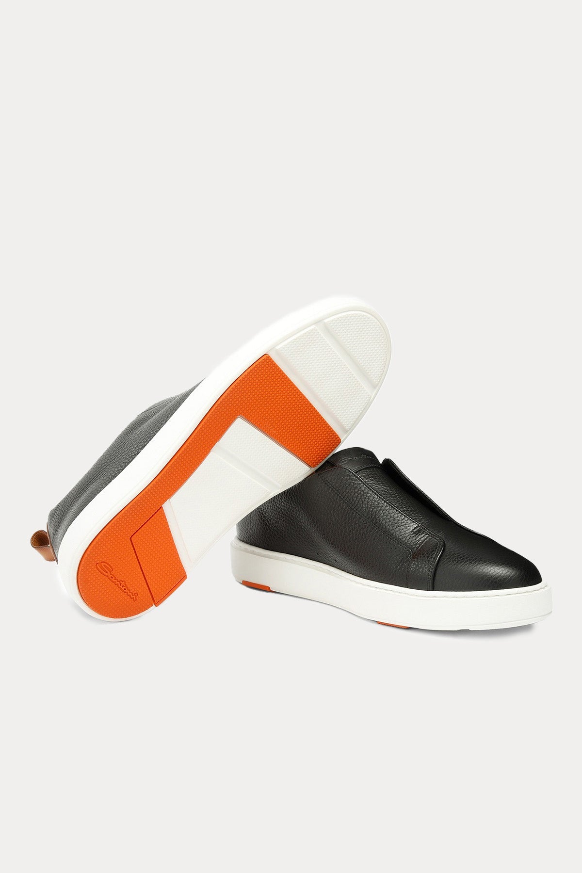 Santoni Lastik Bantlı Deri Sneaker Ayakkabı