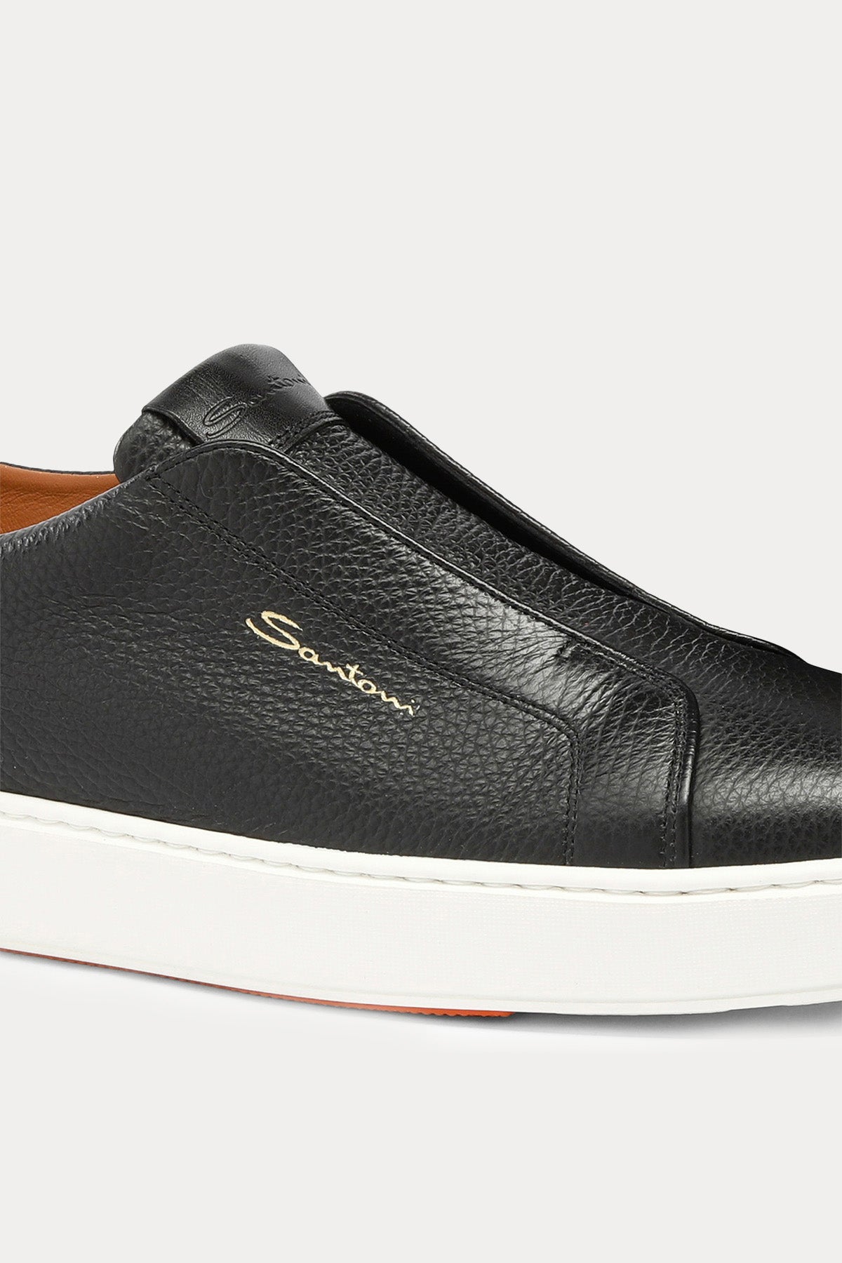 Santoni Lastik Bantlı Deri Sneaker Ayakkabı