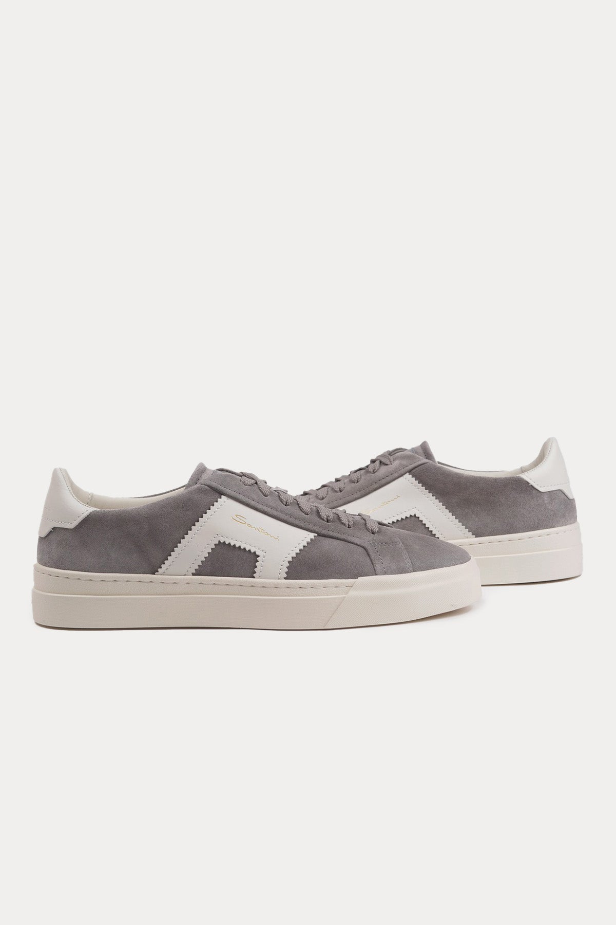 Santoni Double Buckle Süet Sneaker Ayakkabı