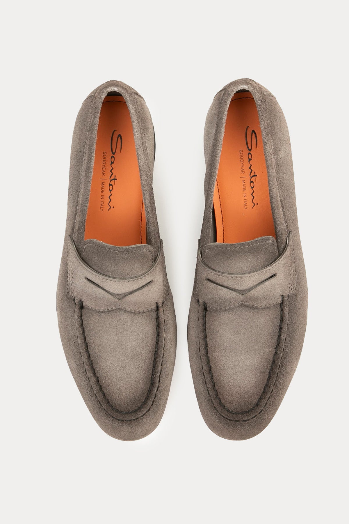 Santoni Goodyear Taban Nubuk Deri Loafer Ayakkabı