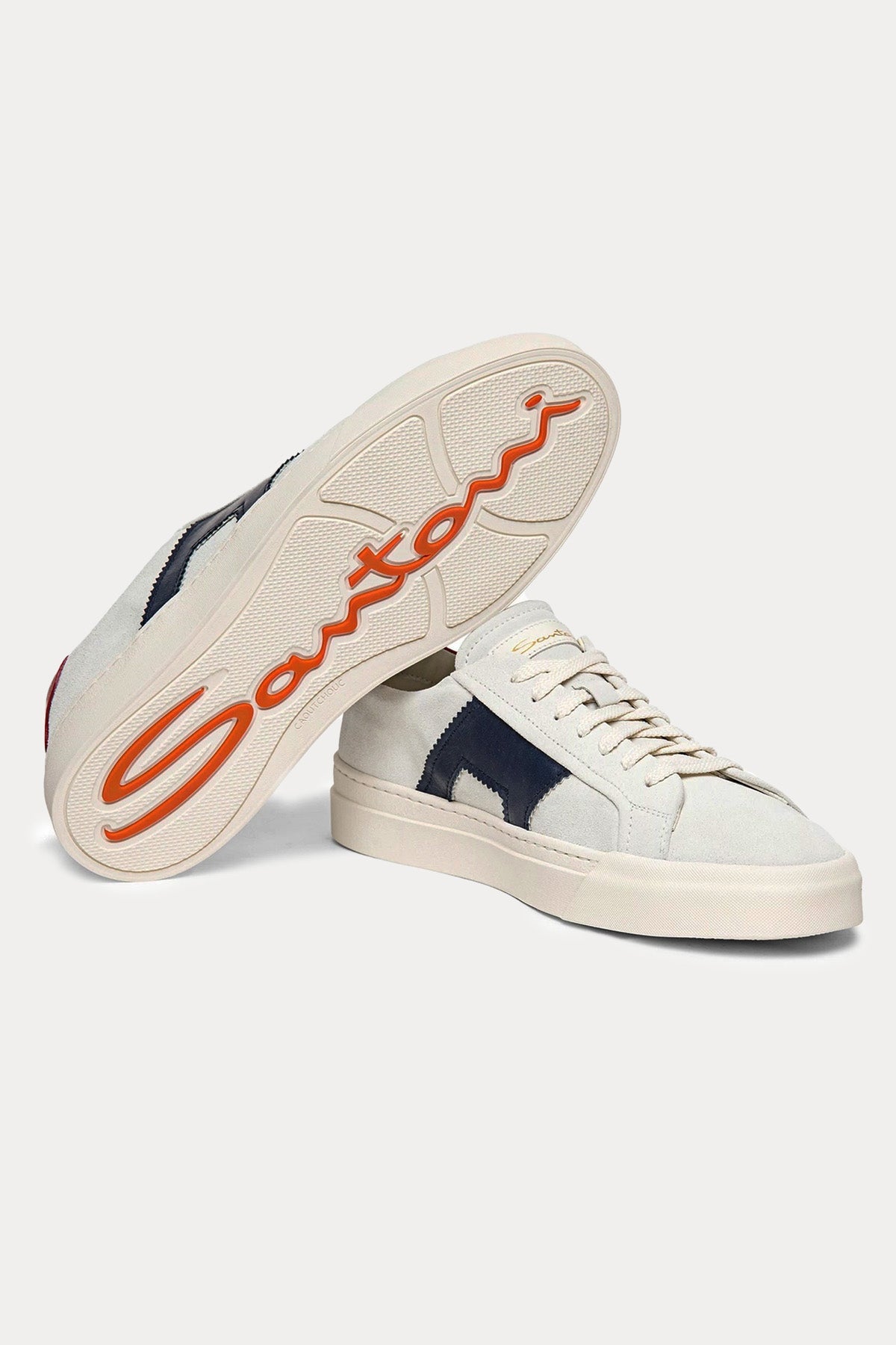 Santoni Double Buckle Süet Sneaker Ayakkabı