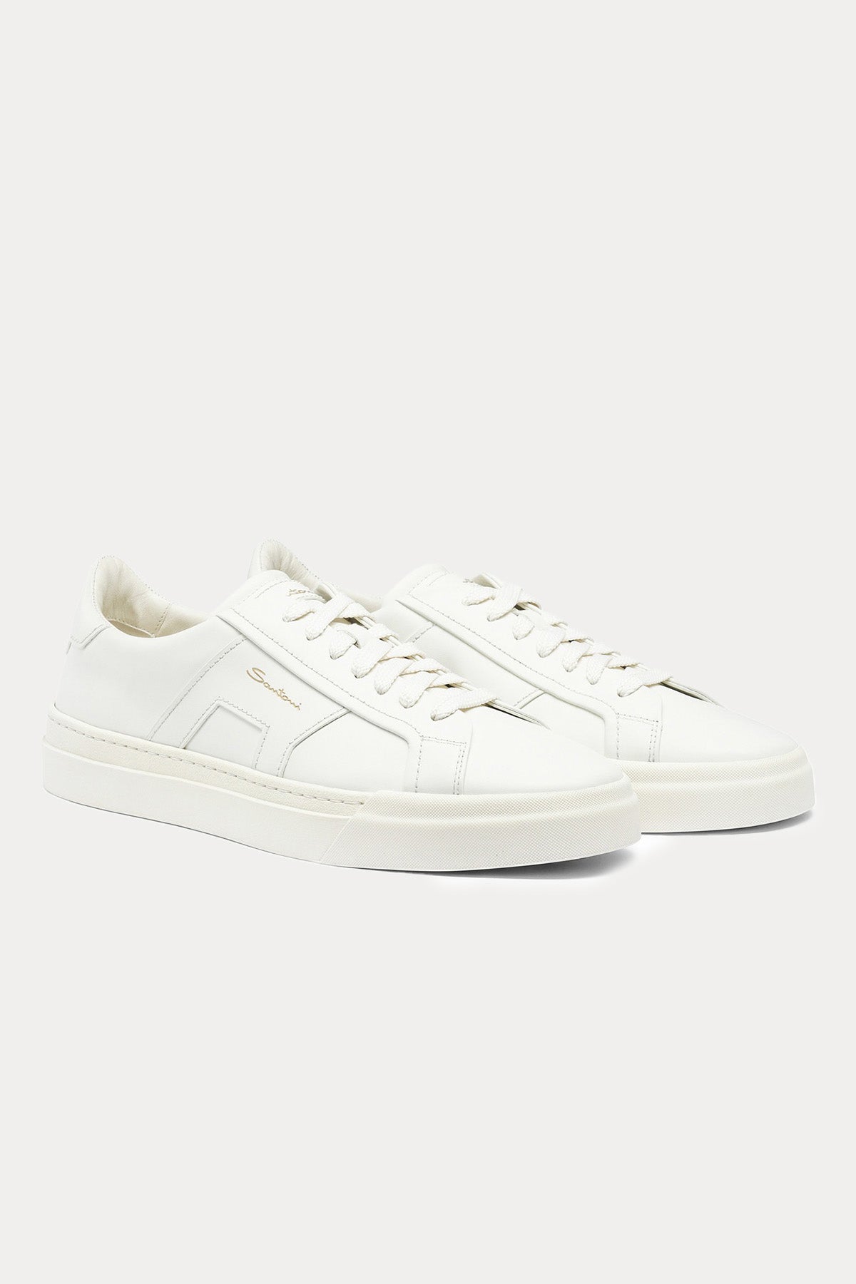 Santoni Double Buckle Deri Sneaker Ayakkabı